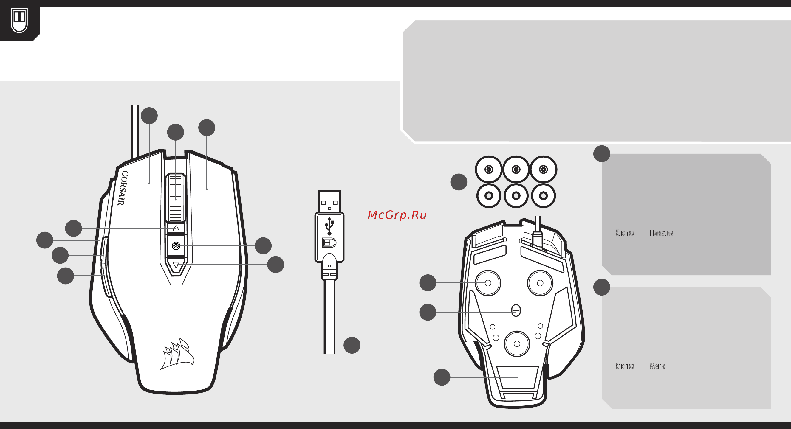 Corsair M65 PRO RGB [2/6] Getting to know your mouse