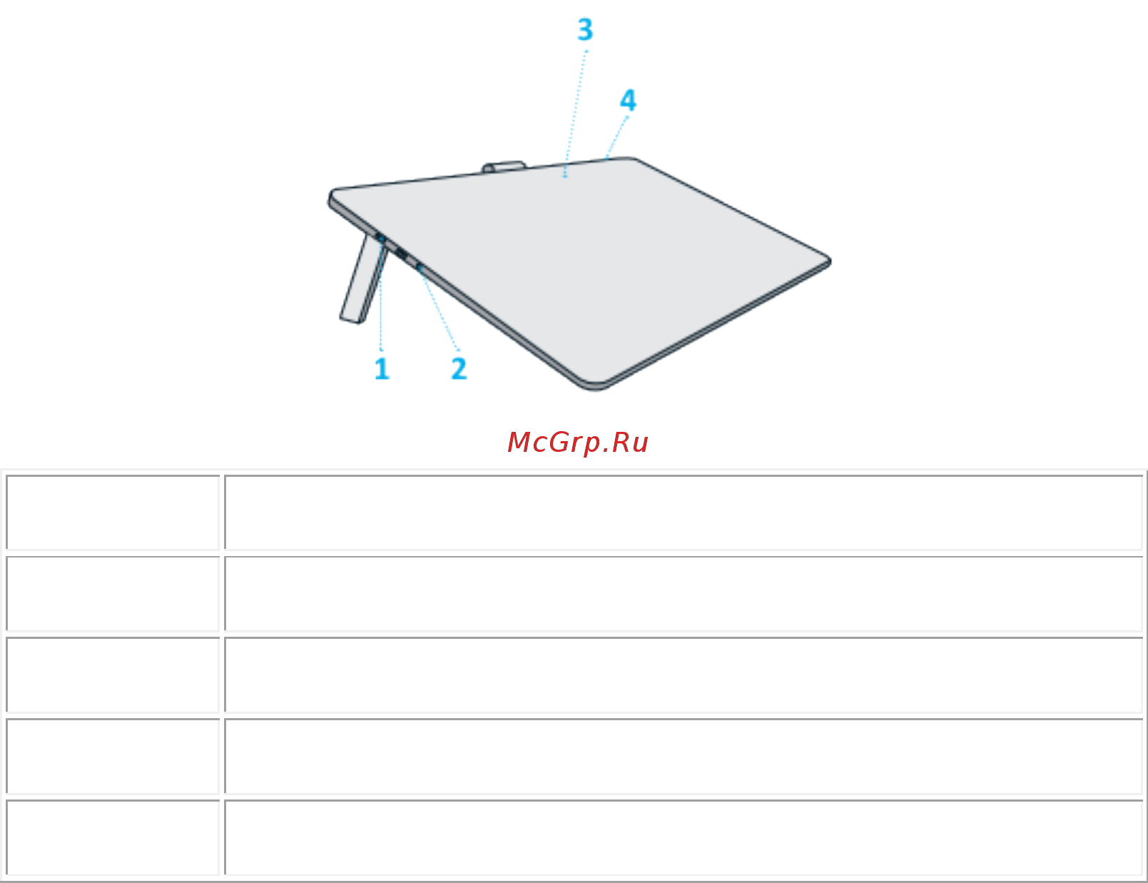 Wacom MobileStudio Pro 13 128 Gb (DTH-W1320L-RU) [3/5] Ниже приведено описание и иллюстрации функций устройства cintiq pro инструкции по настройке и подключению см в печатном руководстве по быстрому запуску входящем в комплект поставки устройства cintiq