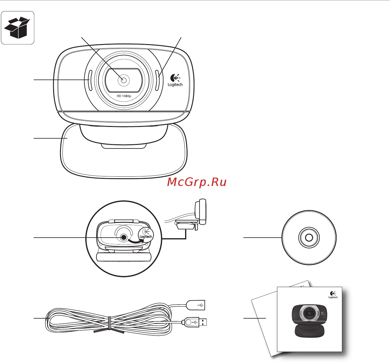 Logitech C615 (960001056) Инструкция по эксплуатации онлайн [3/16] 253130