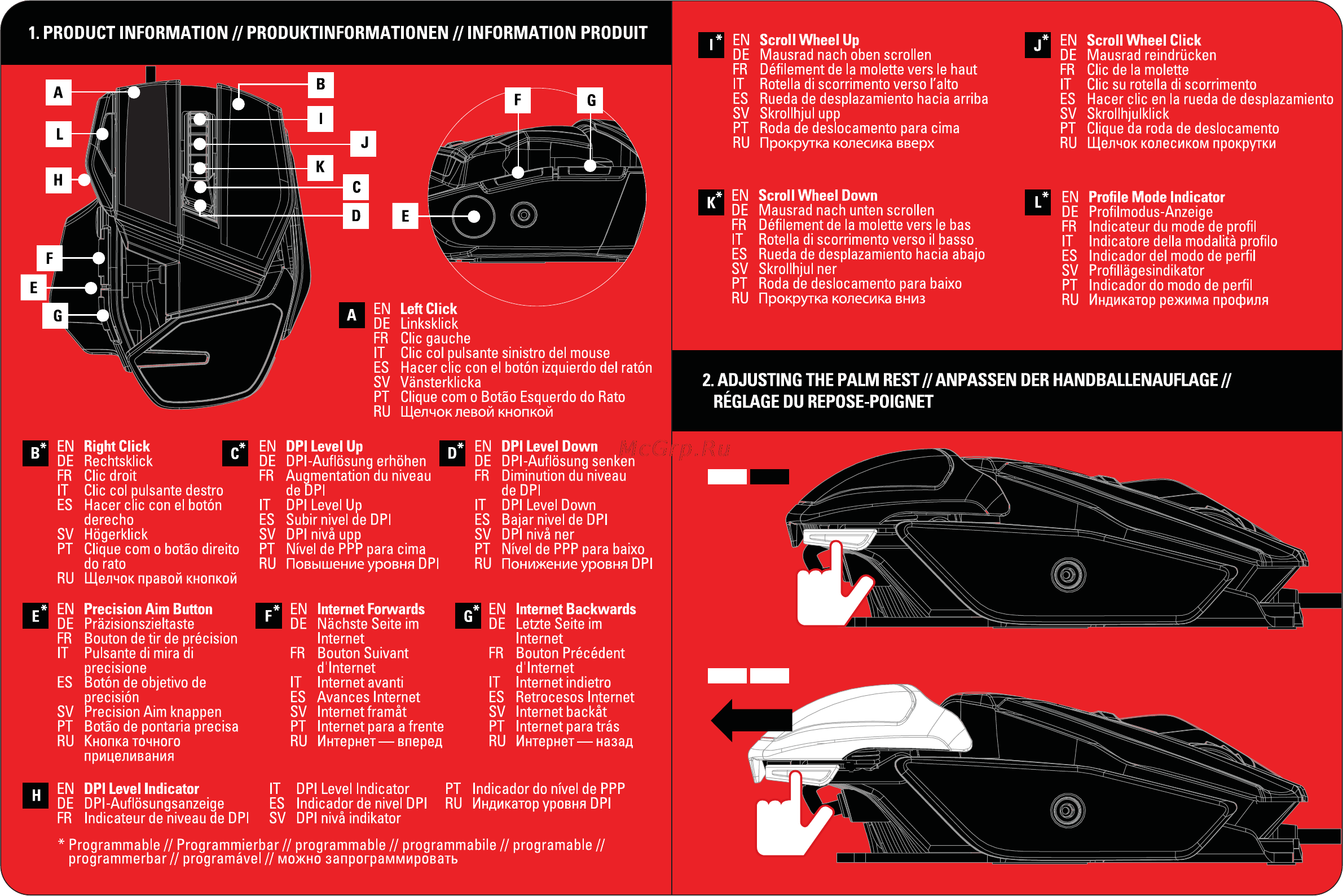 Madcatz RAT 4 Инструкция по эксплуатации онлайн [2/2] 438112