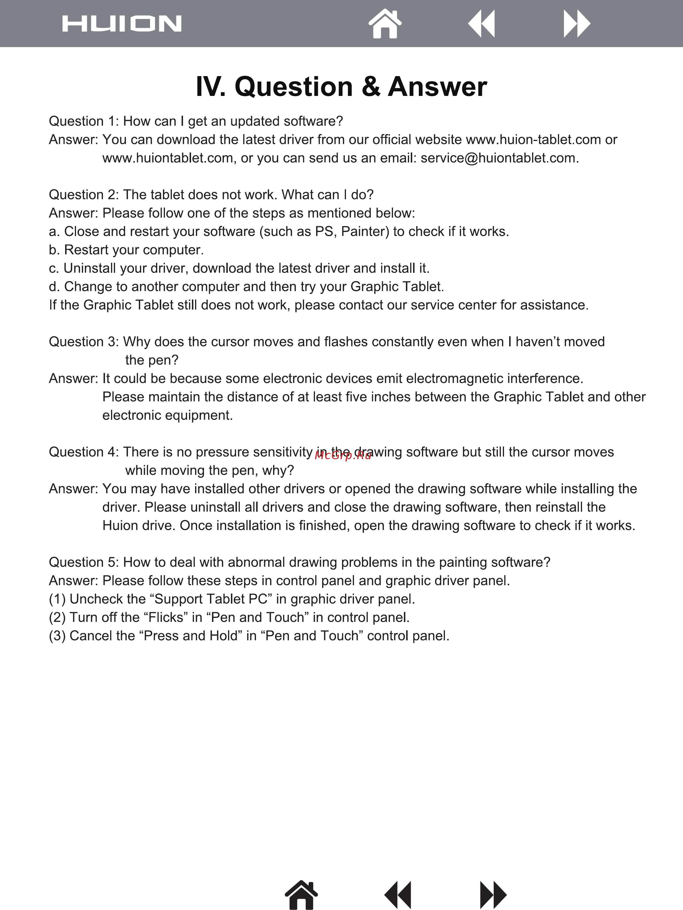 Huion H58L [11/11] Iv question answer