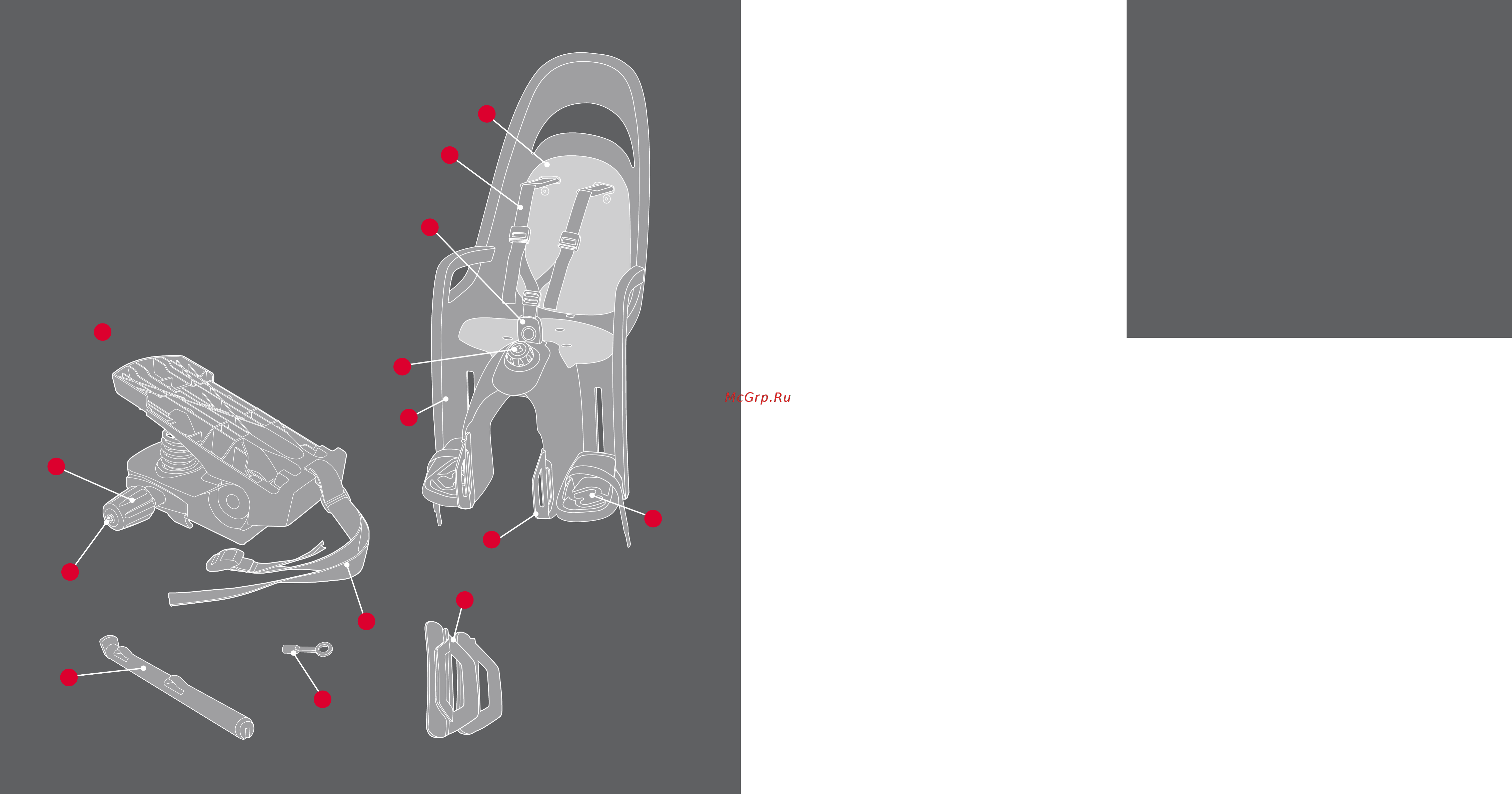 Hamax Caress W lockable Bracket серо-фиолетовый [2/41] Caress w carrier adapter