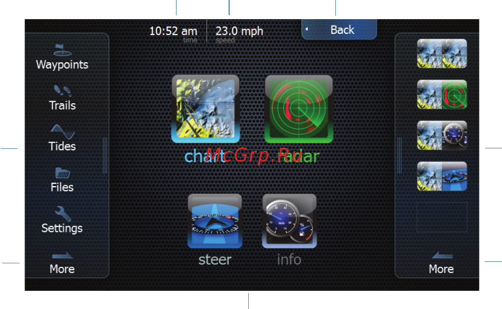 Lowrance HDS 7m [10/127] The hds gen2 touch home screen