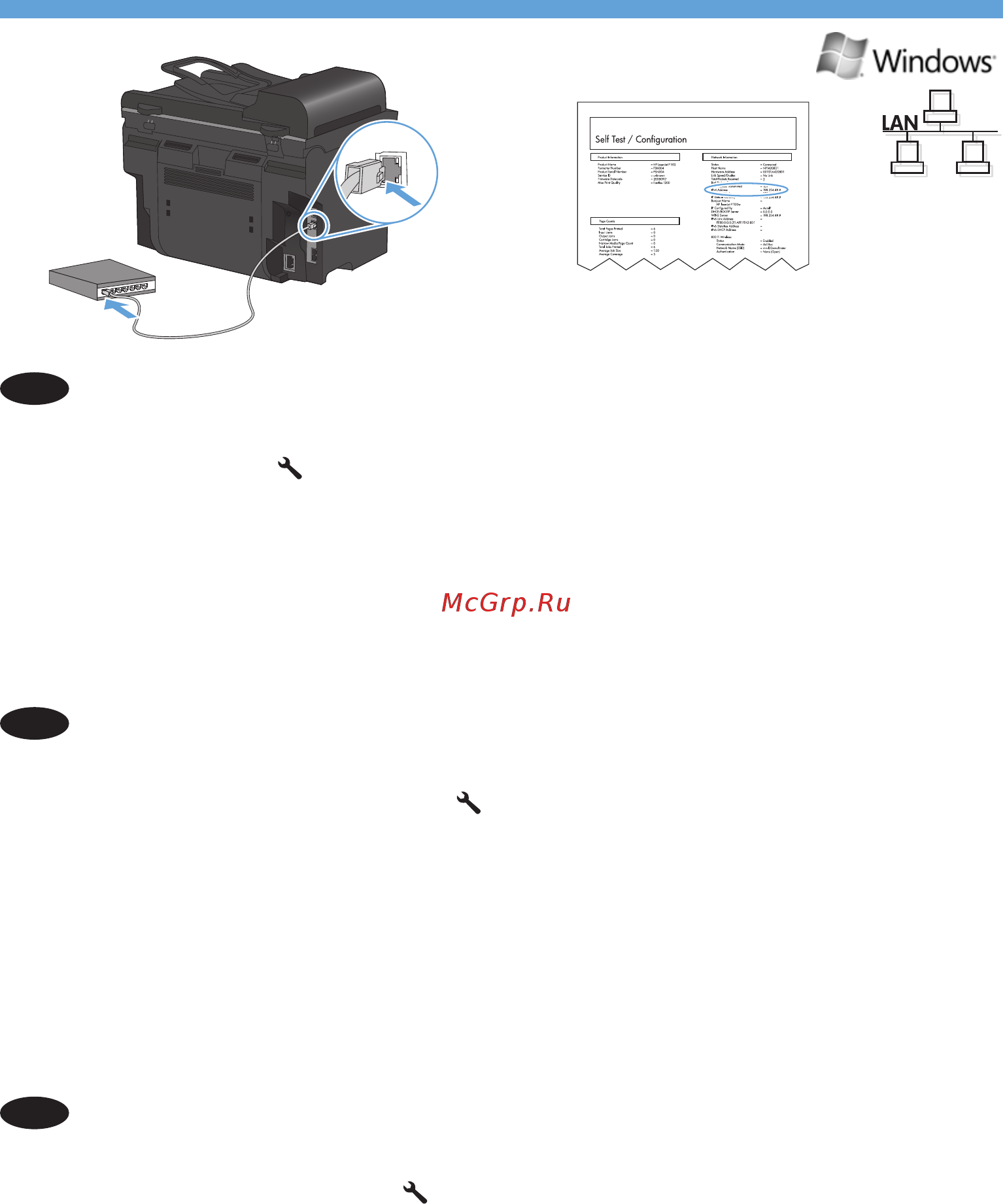 HP LaserJet Pro M1536dnf  CE538A.ACB [14/36] Instalacija mreže u operativnom sustavu windows