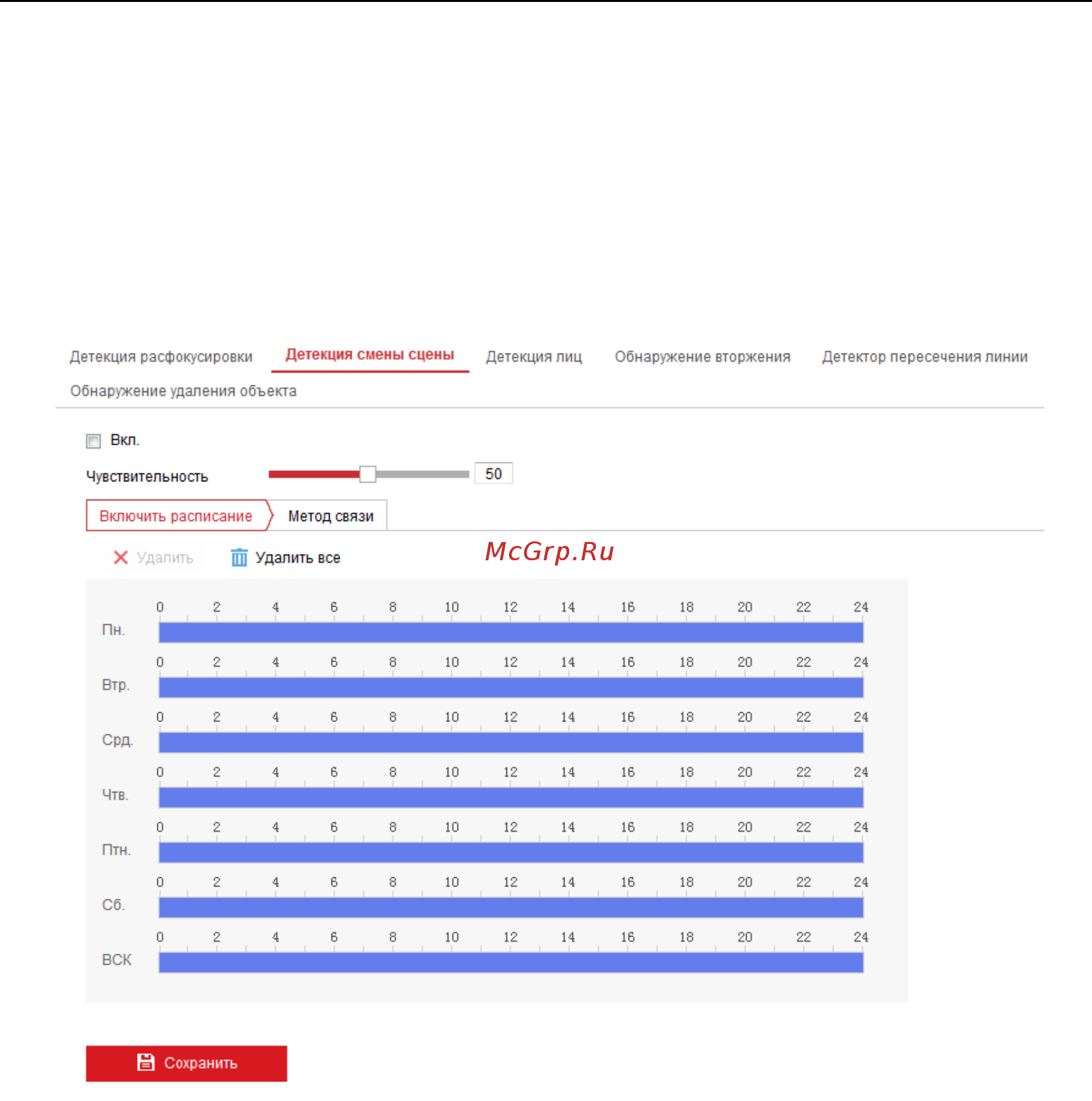 Hikvision DS-2CD2035FWD-I [102/136] Конфигурация детекции лиц