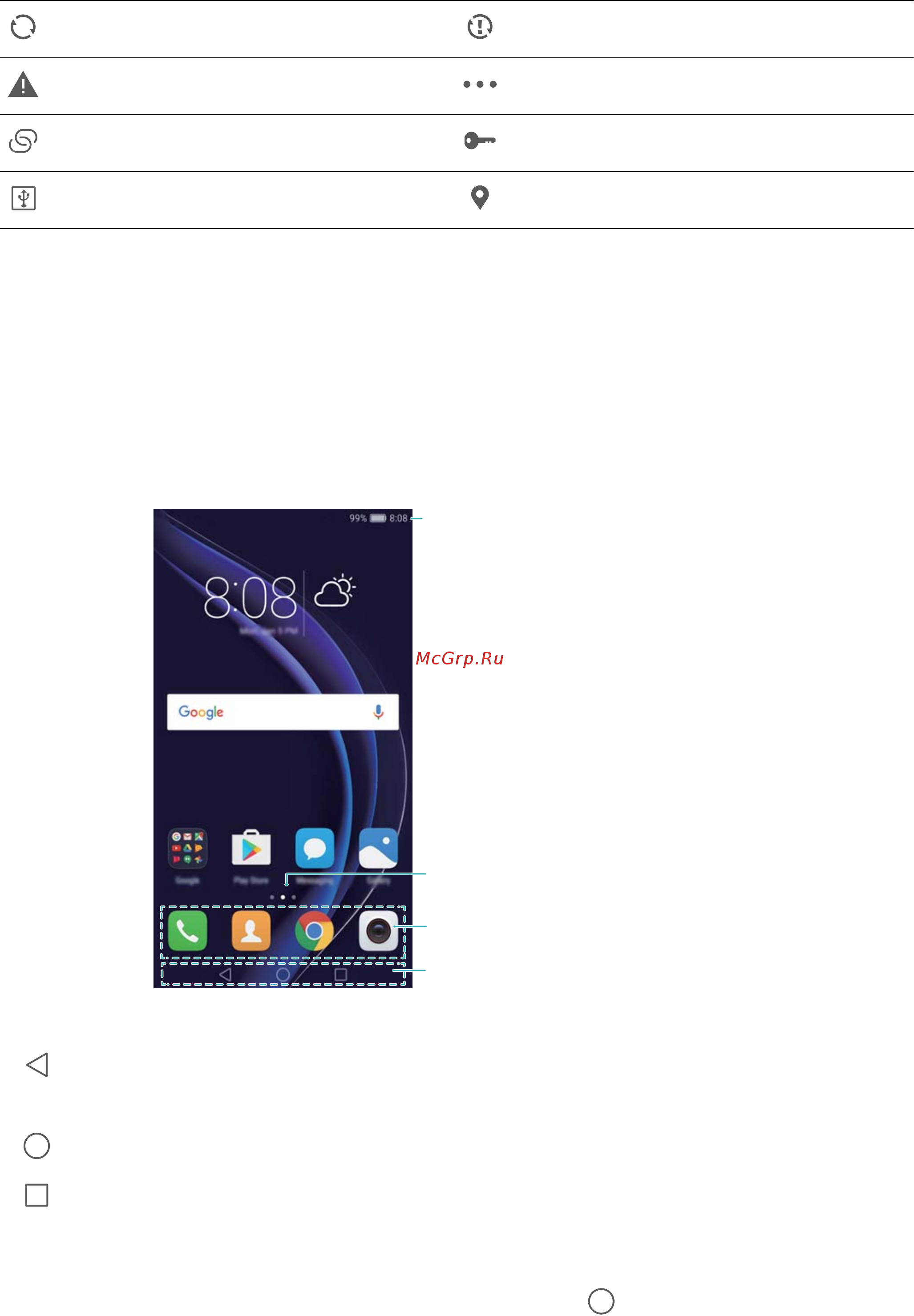 Huawei Honor 8 standart blue [27/155] Getting to know your home screen