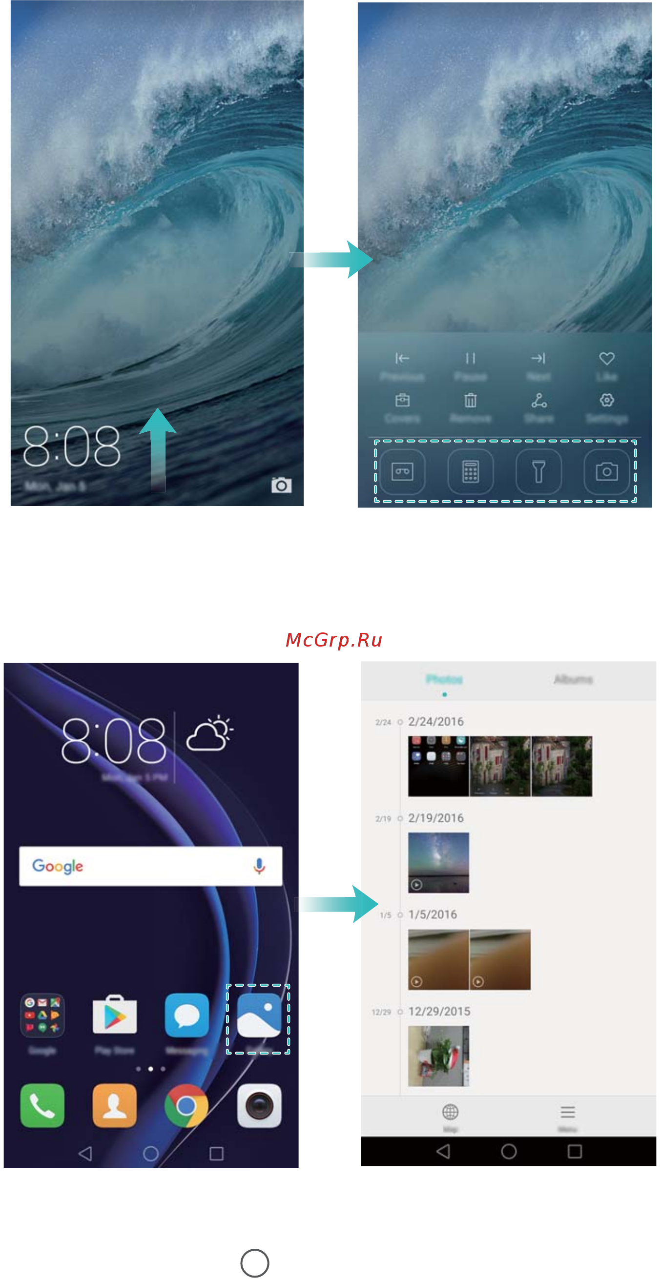 Huawei Honor 8 standart blue [39/155] Opening an application from the home screen