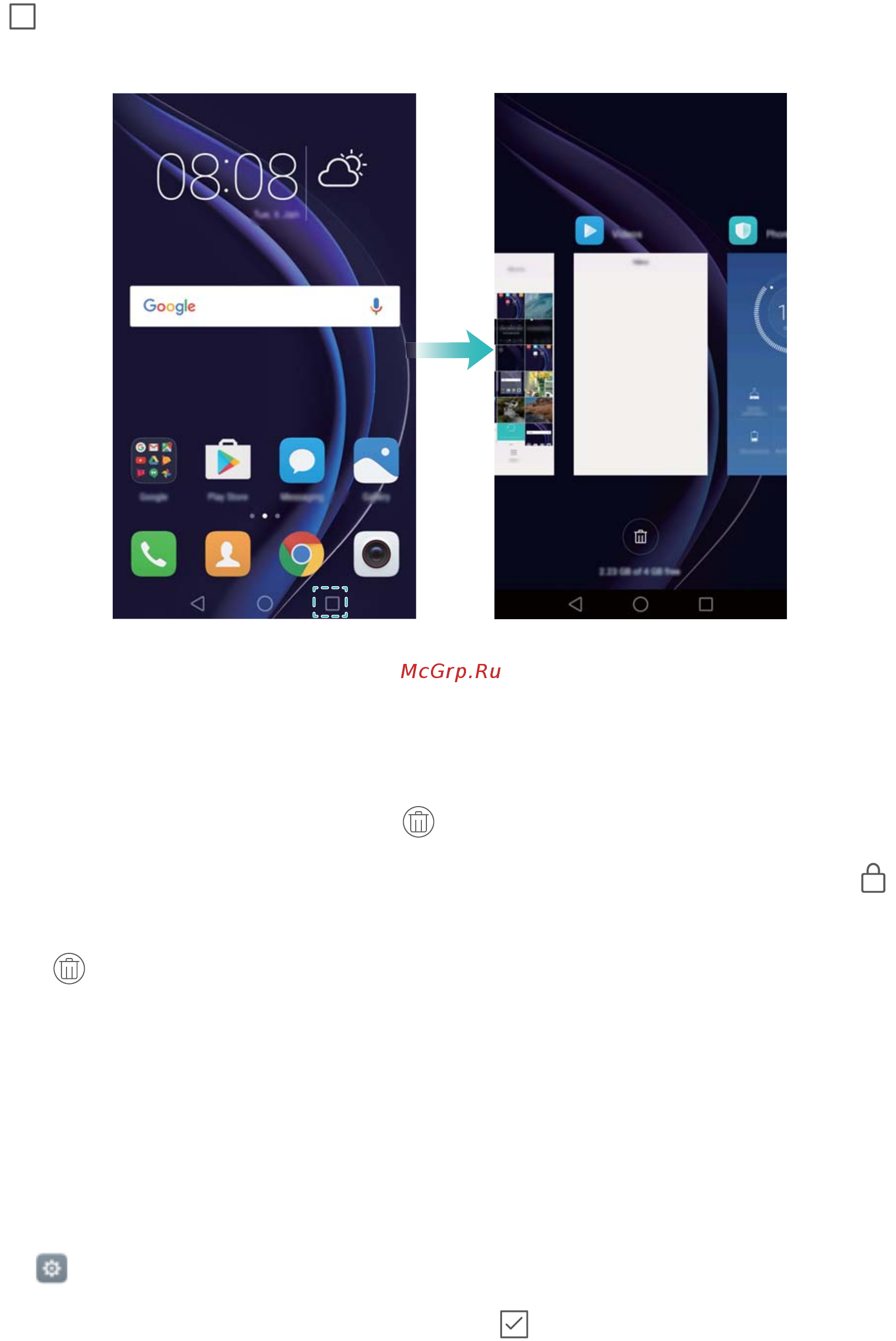 Huawei Honor 8 standart blue [41/155] Viewing recently used applications