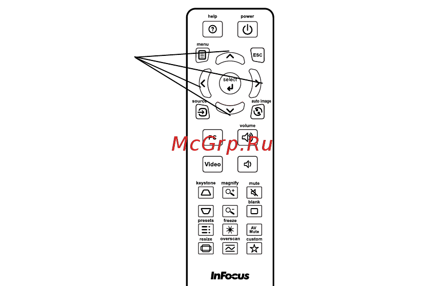 InFocus IN1116 [20/36] Using the remote control