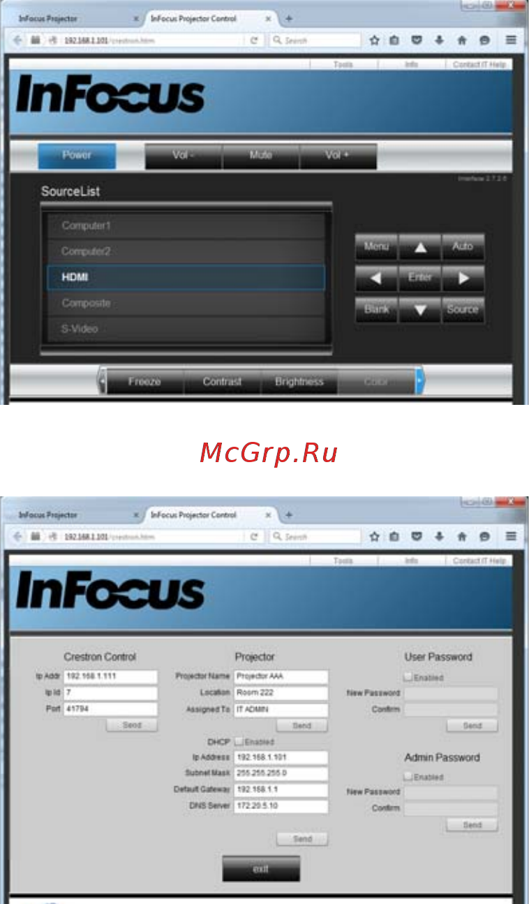 InFocus IN128HDSTx [31/37] Projector control