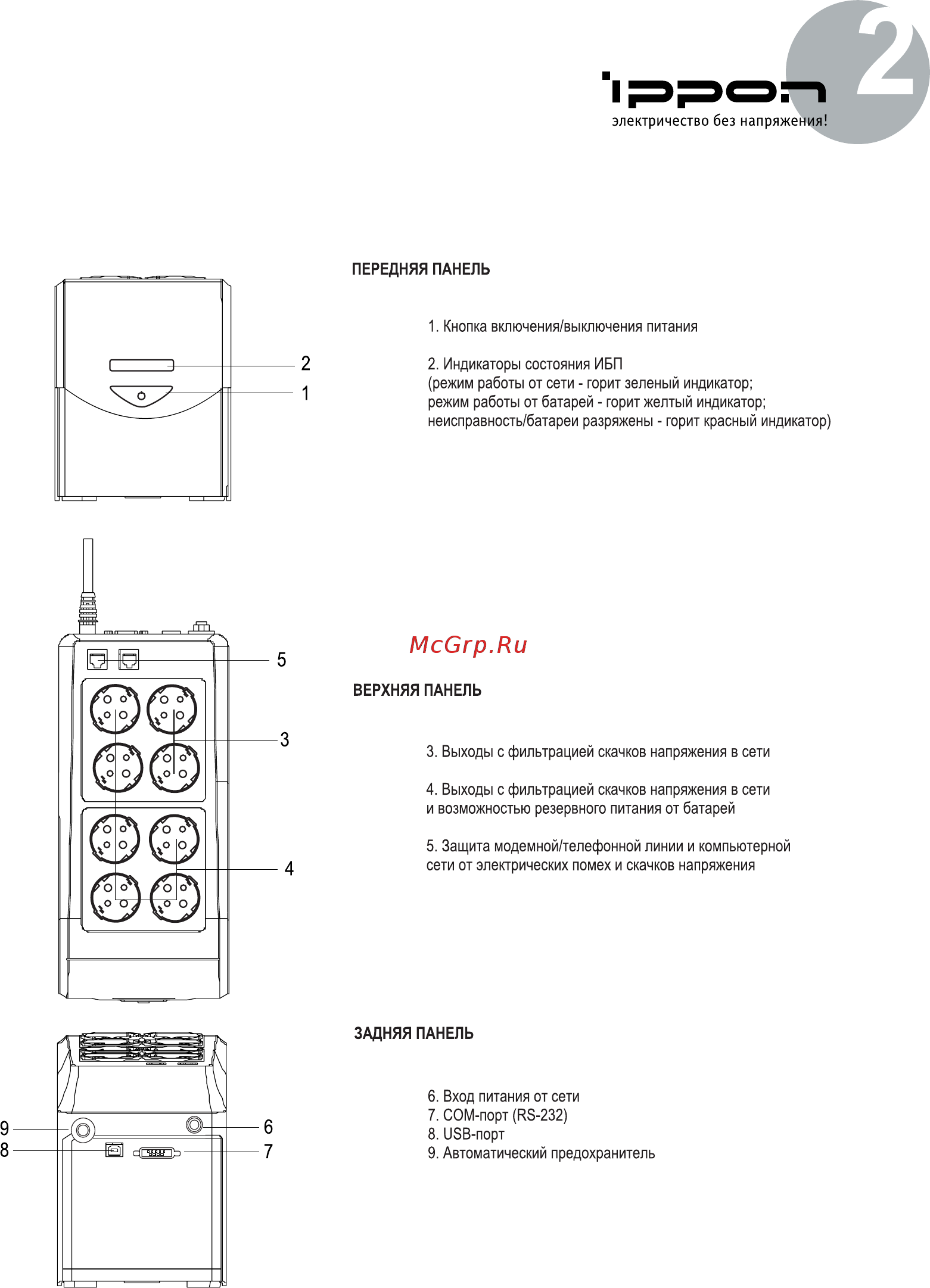Ippon Back Comfo Pro New 600 9C82-43000-F0 Черный [3/12] Manual_backcomfopro_600_800 p3