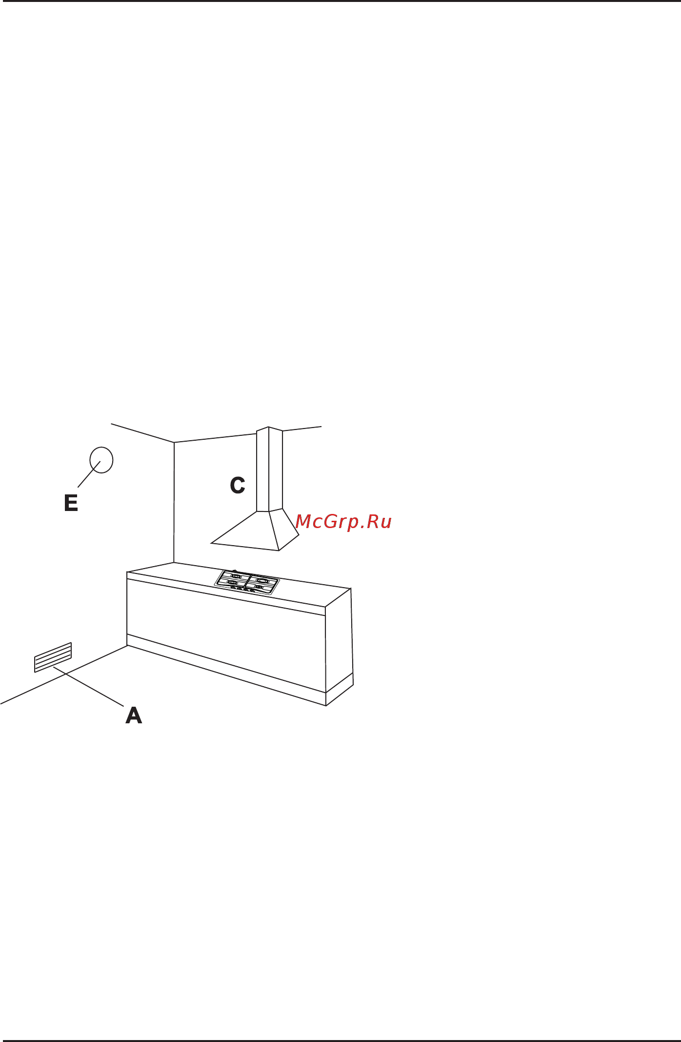 Korting Crystal HGG 660 CW [8/15] Место установки