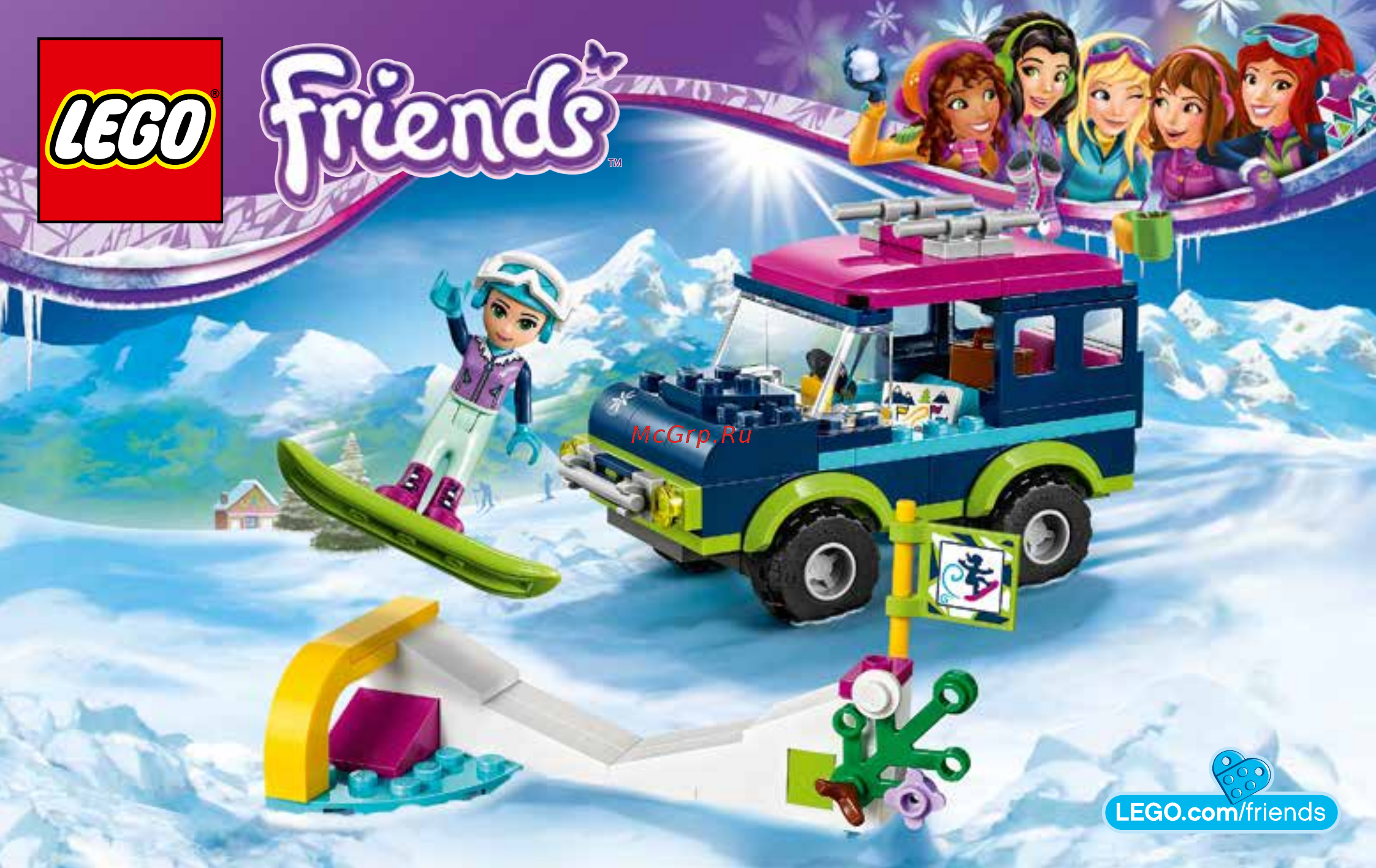 Lego Friends 41321 Горнолыжный курорт: внедорожник Инструкция по эксплуатации онлайн