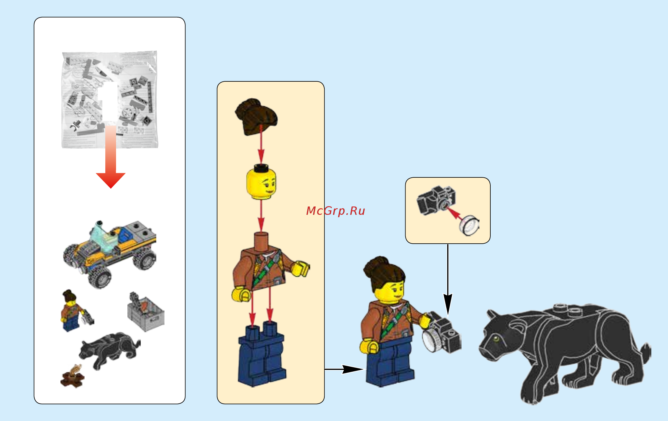 Lego City Jungle Explorer 60159 Миссия Исследование джунглей Инструкция по эксплуатации онлайн [3/24] 254810