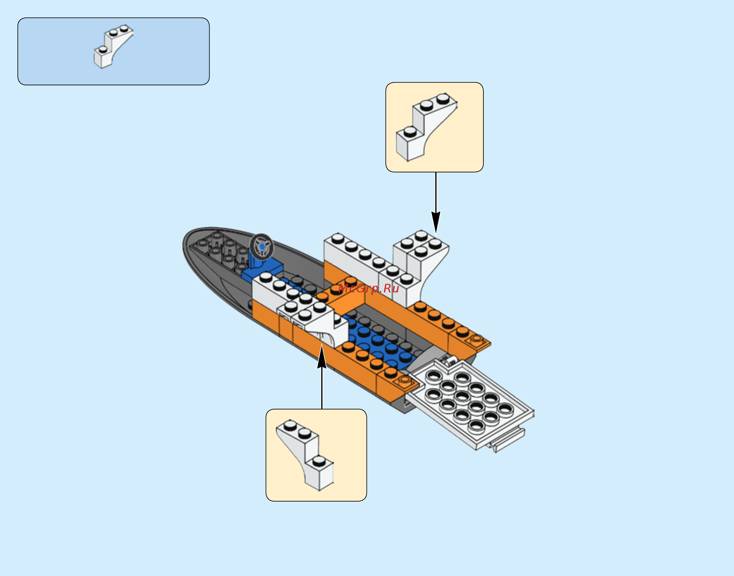Lego City Coast Guard 60164 Спасательный самолет береговой охраны Инструкция по эксплуатации онлайн [24/68] 254817