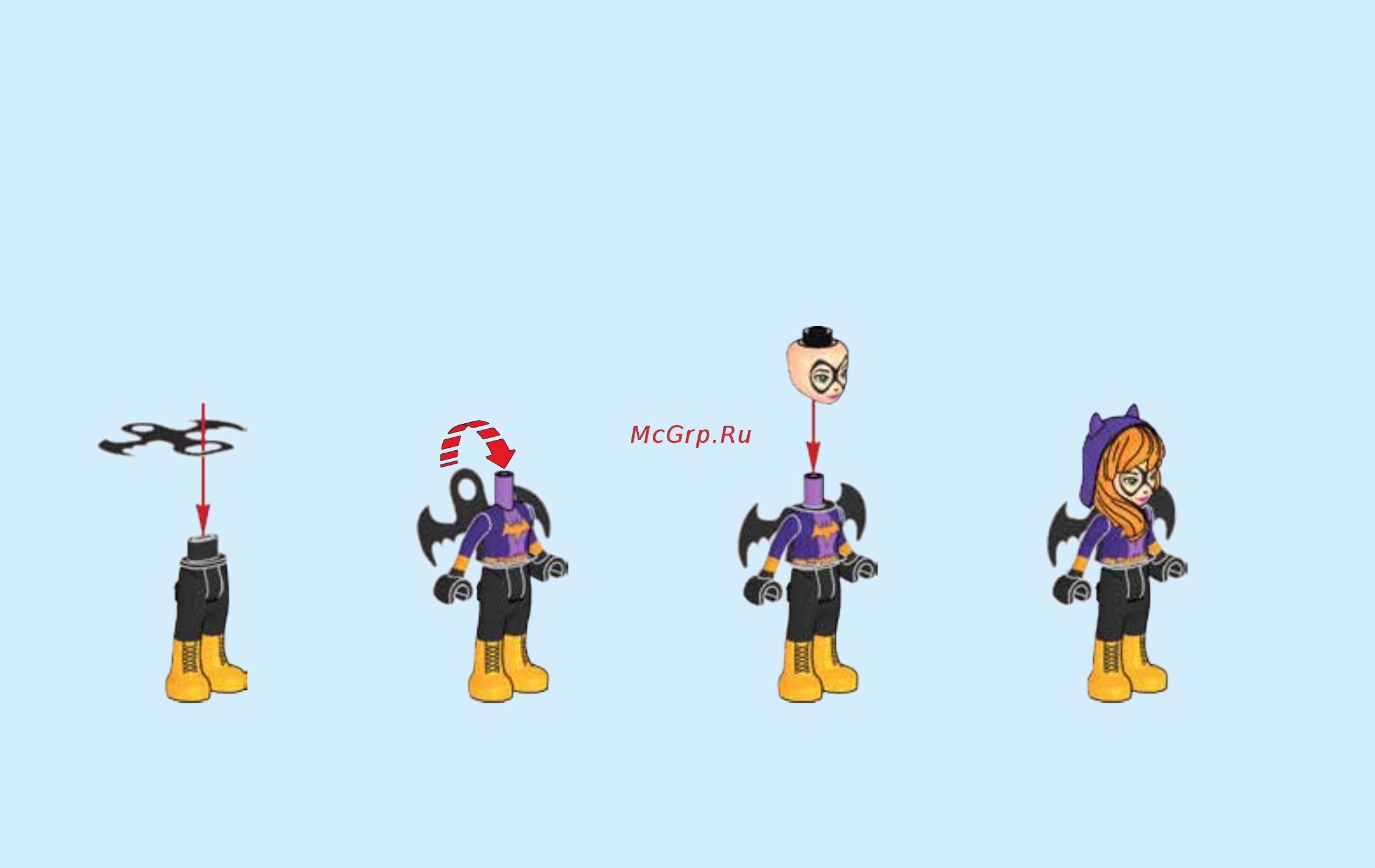 Lego DC Super Hero Girls Бэтгёрл: погоня на реактивном самолёте (41230) Инструкция по эксплуатации онлайн [6/68] 306053