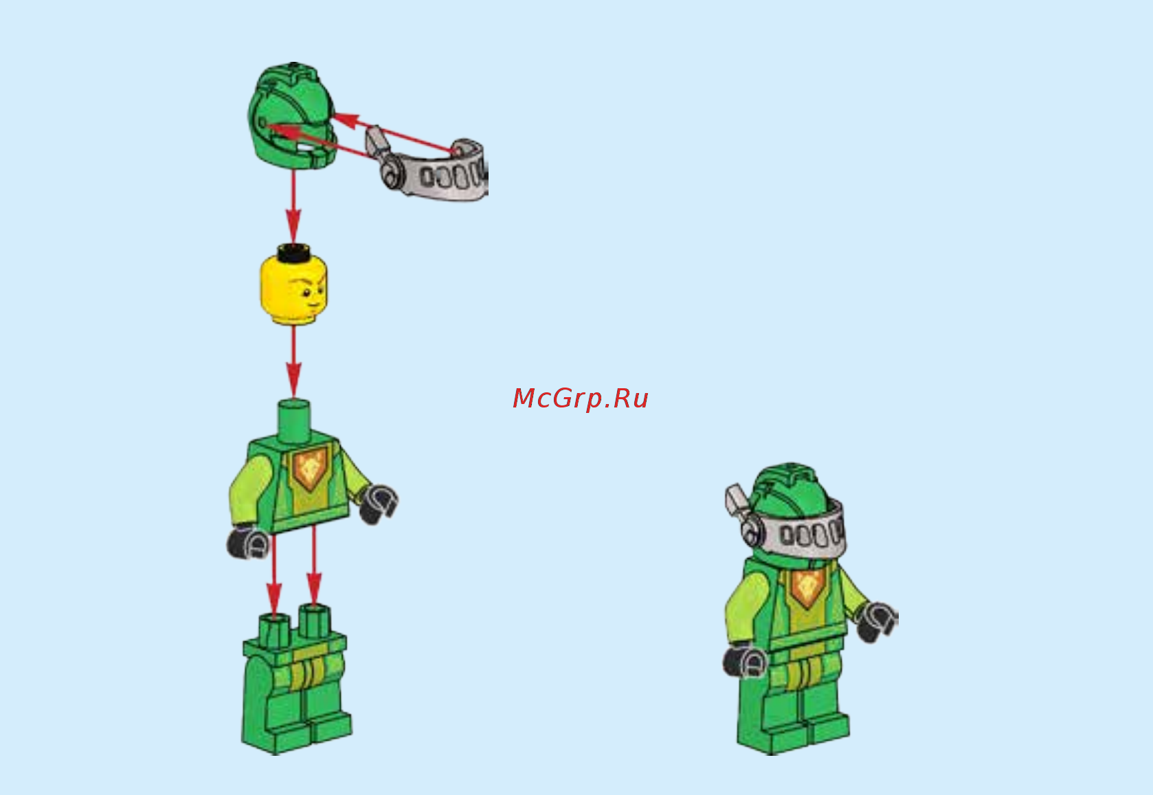 Lego NEXO KNIGHTS 70364 Боевые доспехи Аарона Инструкция по эксплуатации онлайн [2/40] 254889