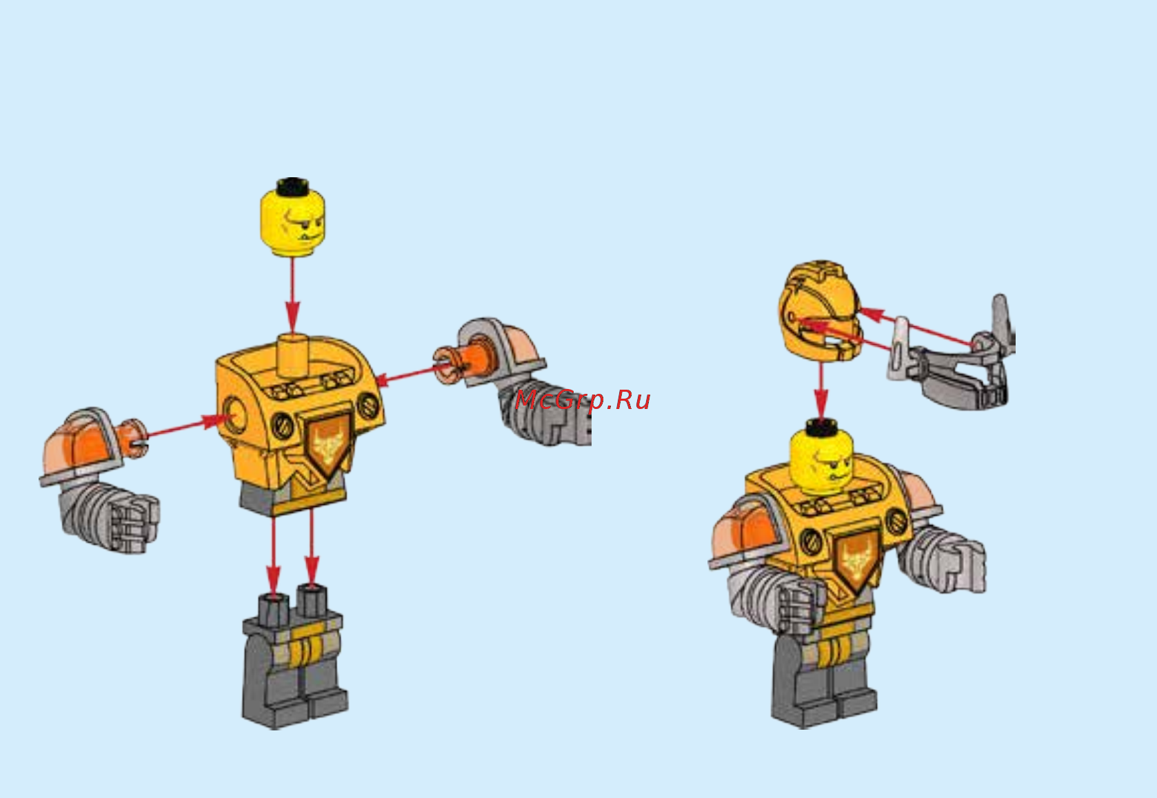Lego Nexo Knights Боевые доспехи Акселя (70365) Инструкция по эксплуатации онлайн [2/40] 305094