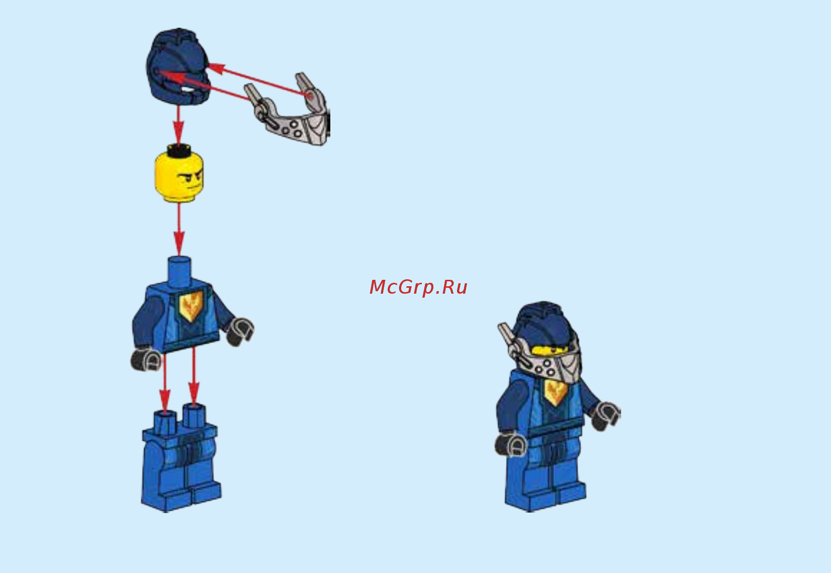 Lego NEXO KNIGHTS 70362 Боевые доспехи Клэя Инструкция по эксплуатации онлайн [2/40] 254895