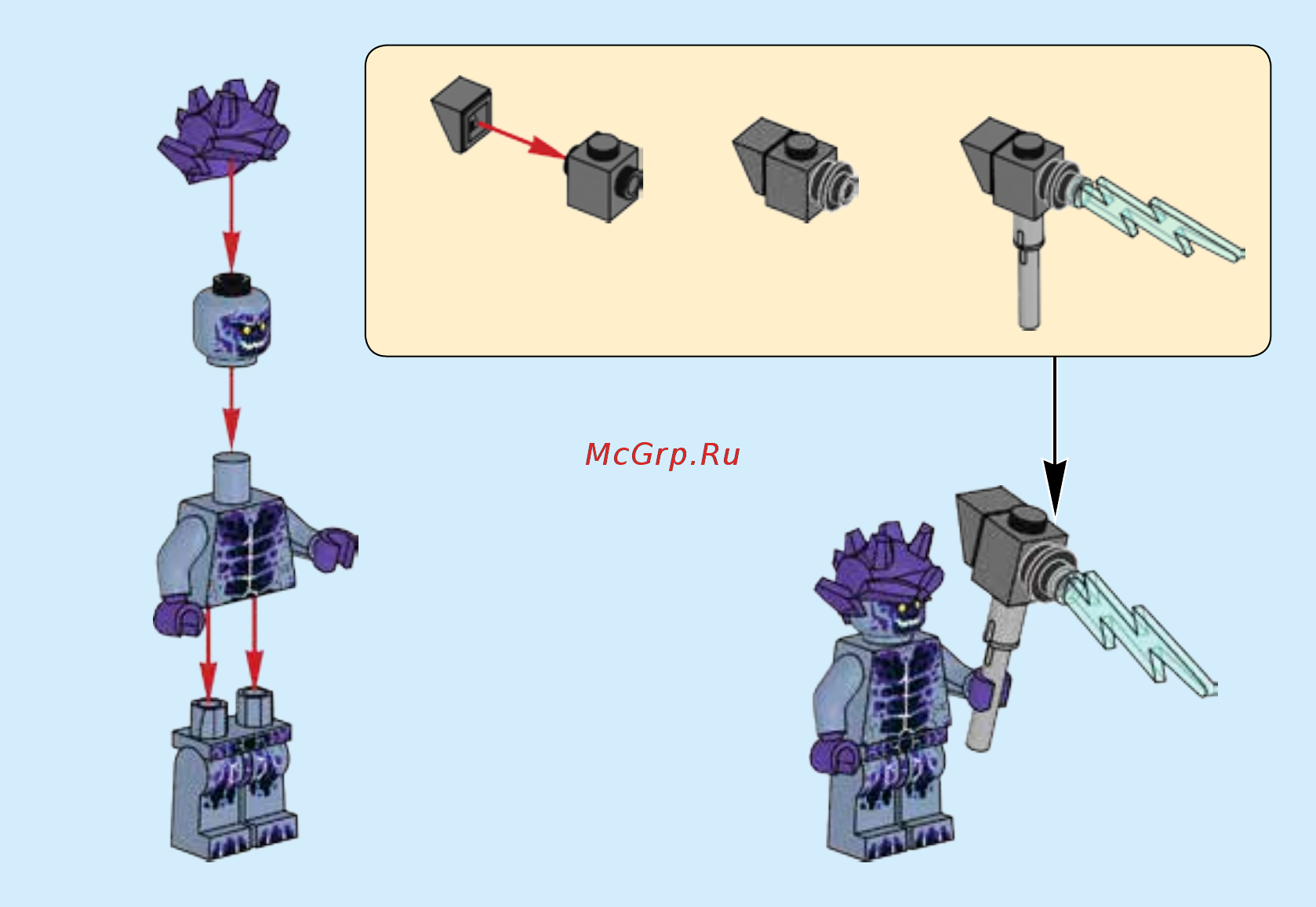 Lego Nexo Knights Артиллерийская установка королевской гвардии (70347) Инструкция по эксплуатации онлайн [3/48] 306127