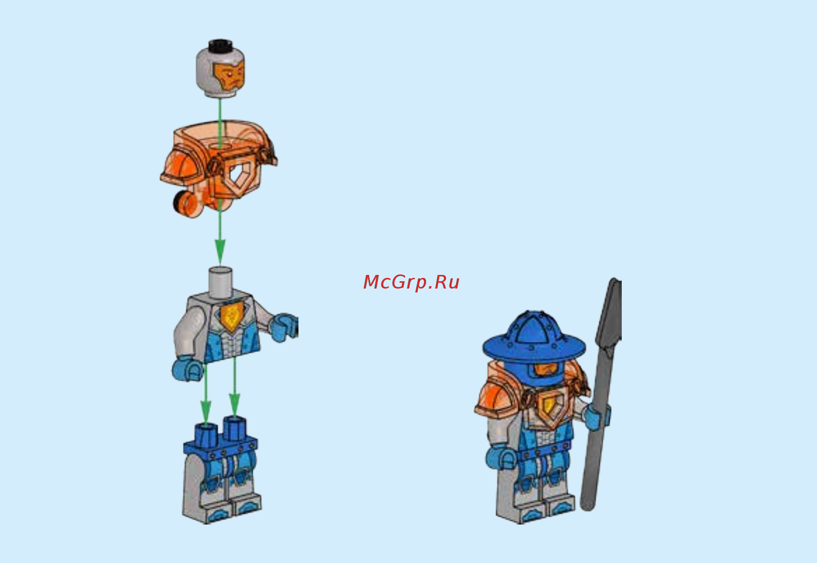 Lego Nexo Knights Артиллерийская установка королевской гвардии (70347) Инструкция по эксплуатации онлайн [4/48] 306127