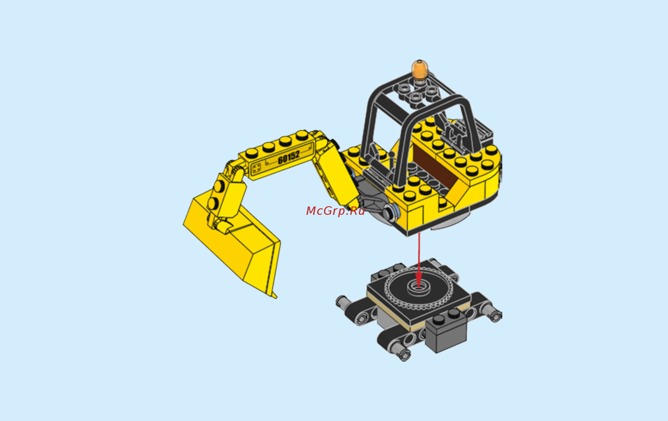Инструкция сборки лего экскаватор Lego City 60152 Уборочная техника Инструкция по эксплуатации онлайн 35/40 254907