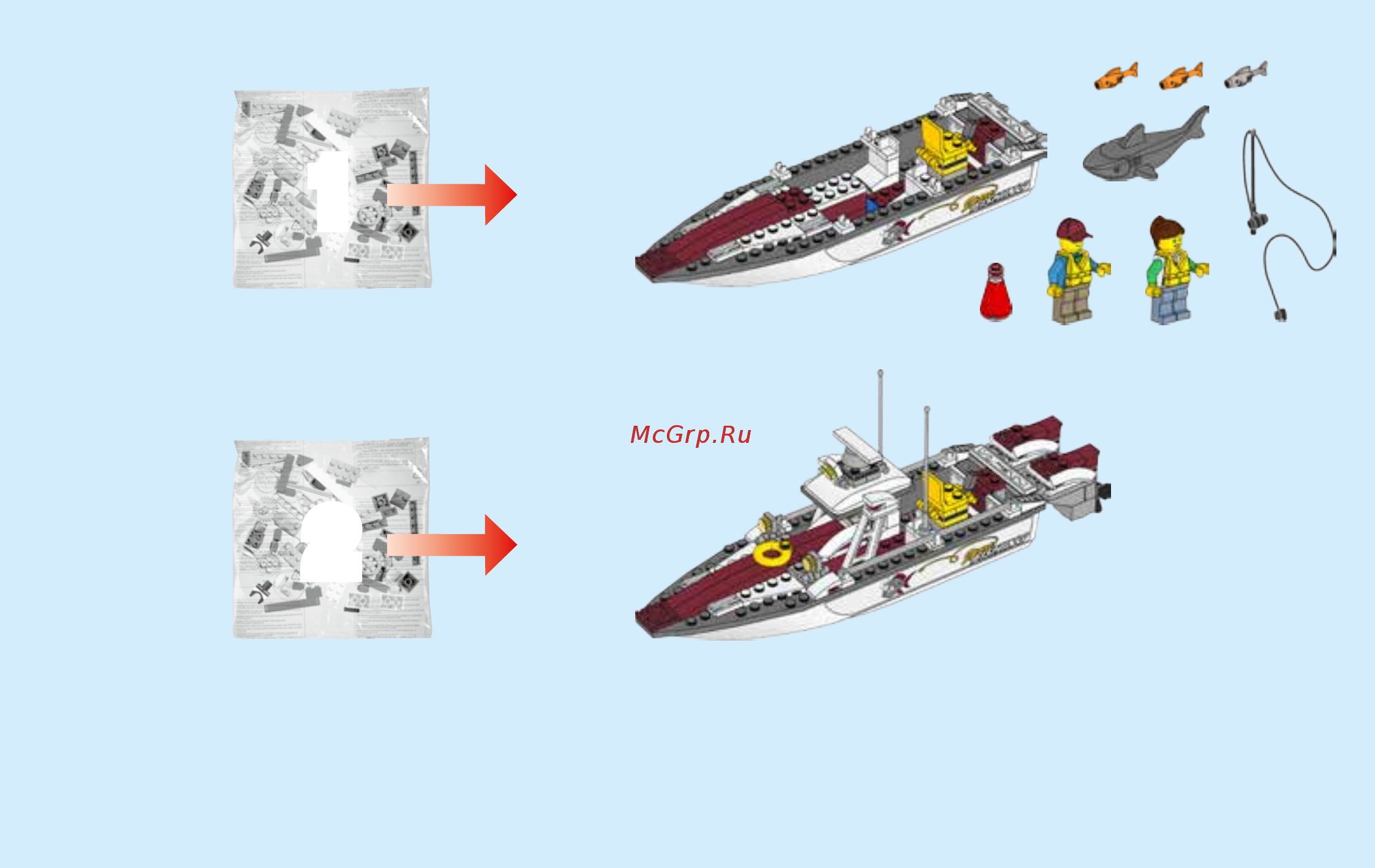Lego City  60147 Рыболовный катер Инструкция по эксплуатации онлайн [3/63] 254910