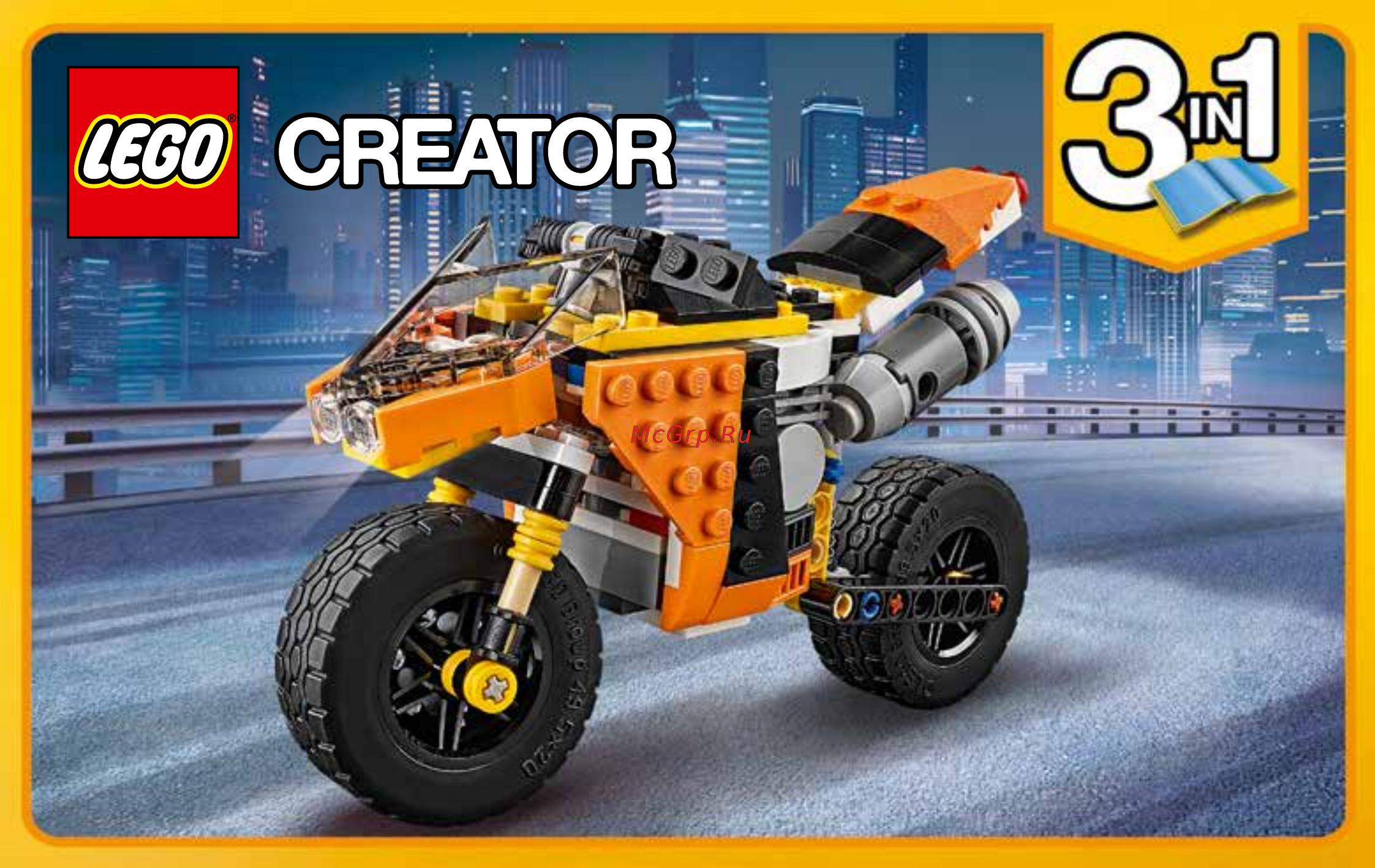 Lego Creator Оранжевый мотоцикл (31059) Инструкция по эксплуатации онлайн