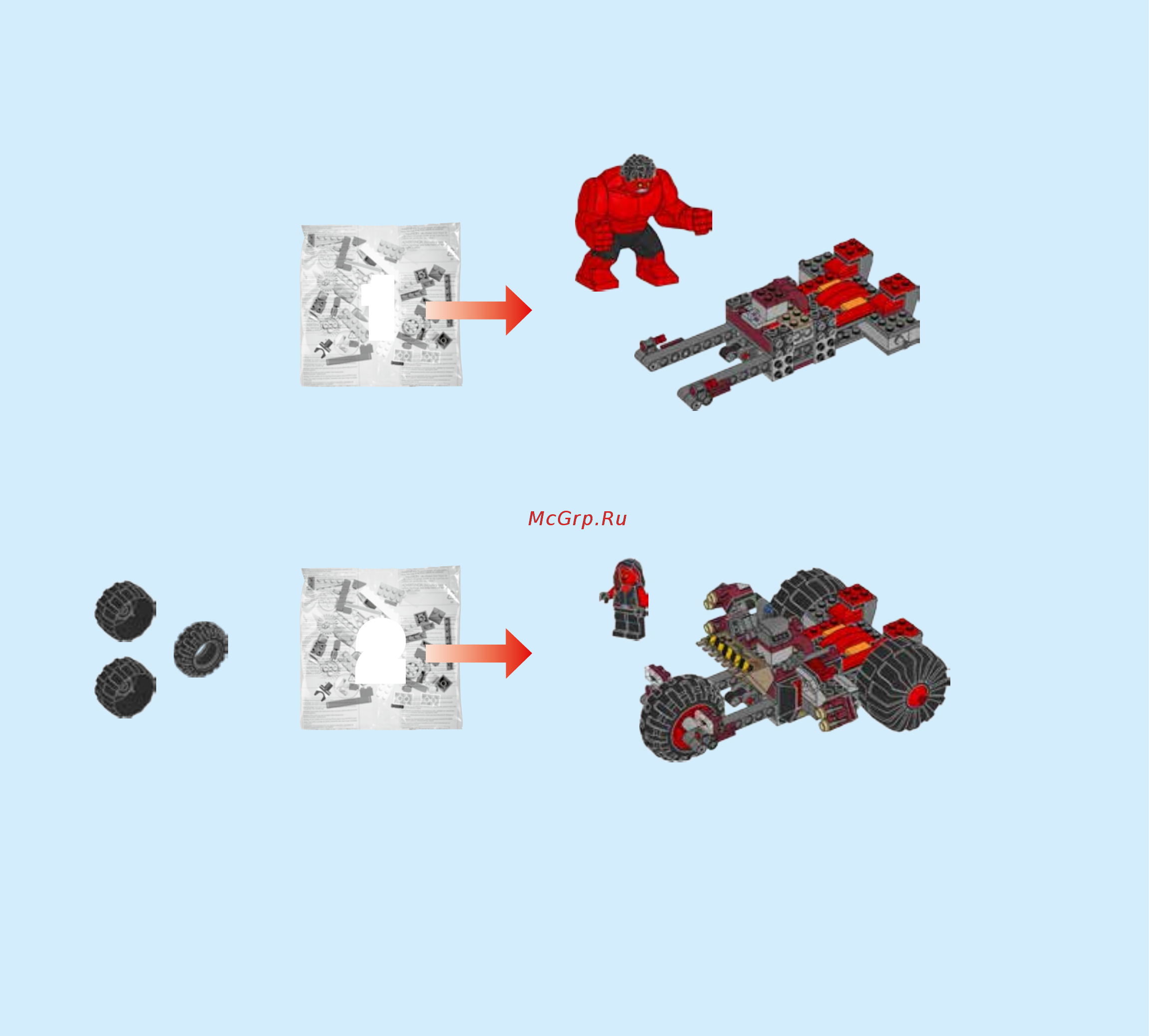 Lego Super Heroes 76078 Халк против Красного Халка Инструкция по эксплуатации онлайн [3/56] 254954
