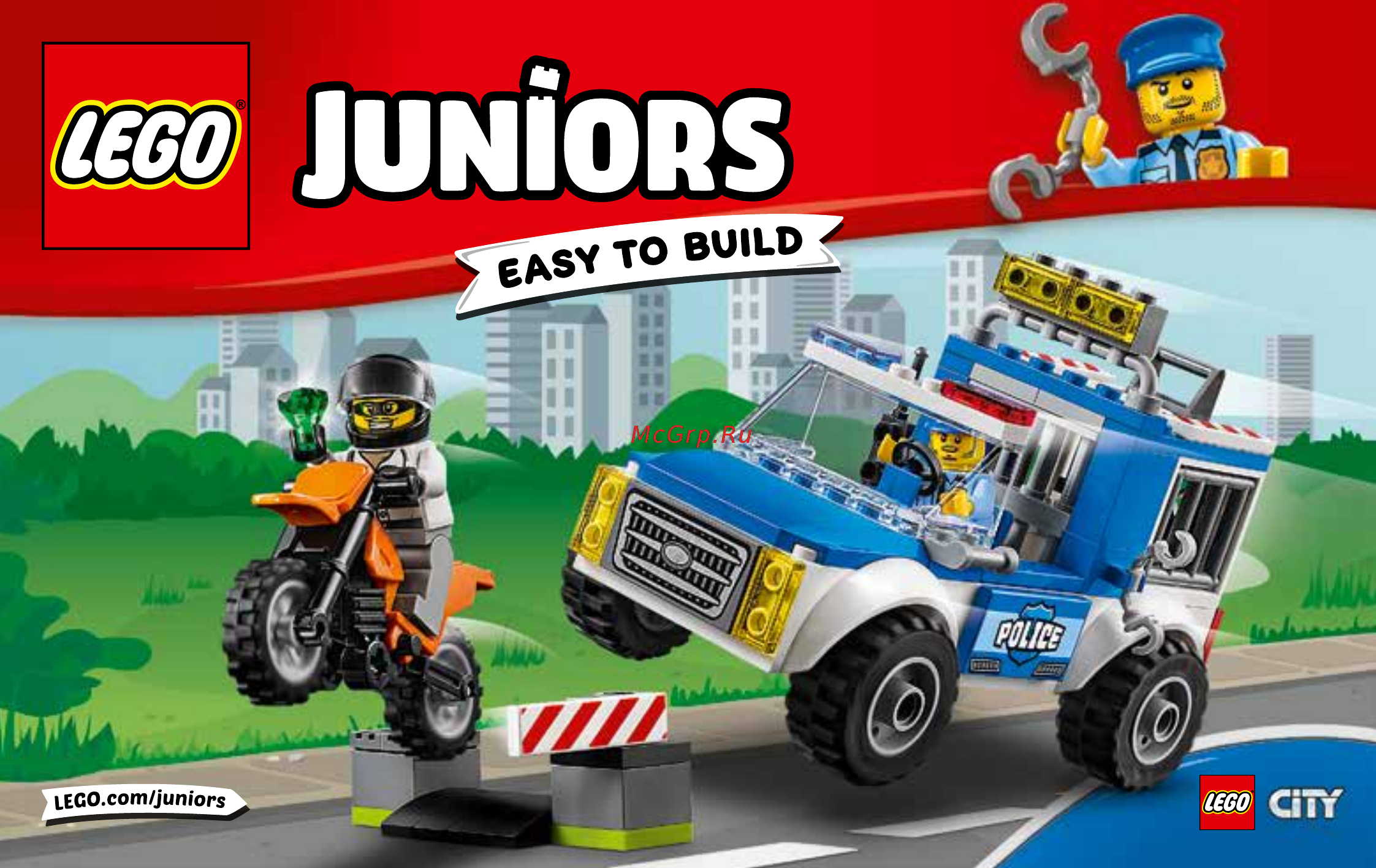 Lego Juniors Погоня на полицейском грузовике (10735) Инструкция по эксплуатации онлайн