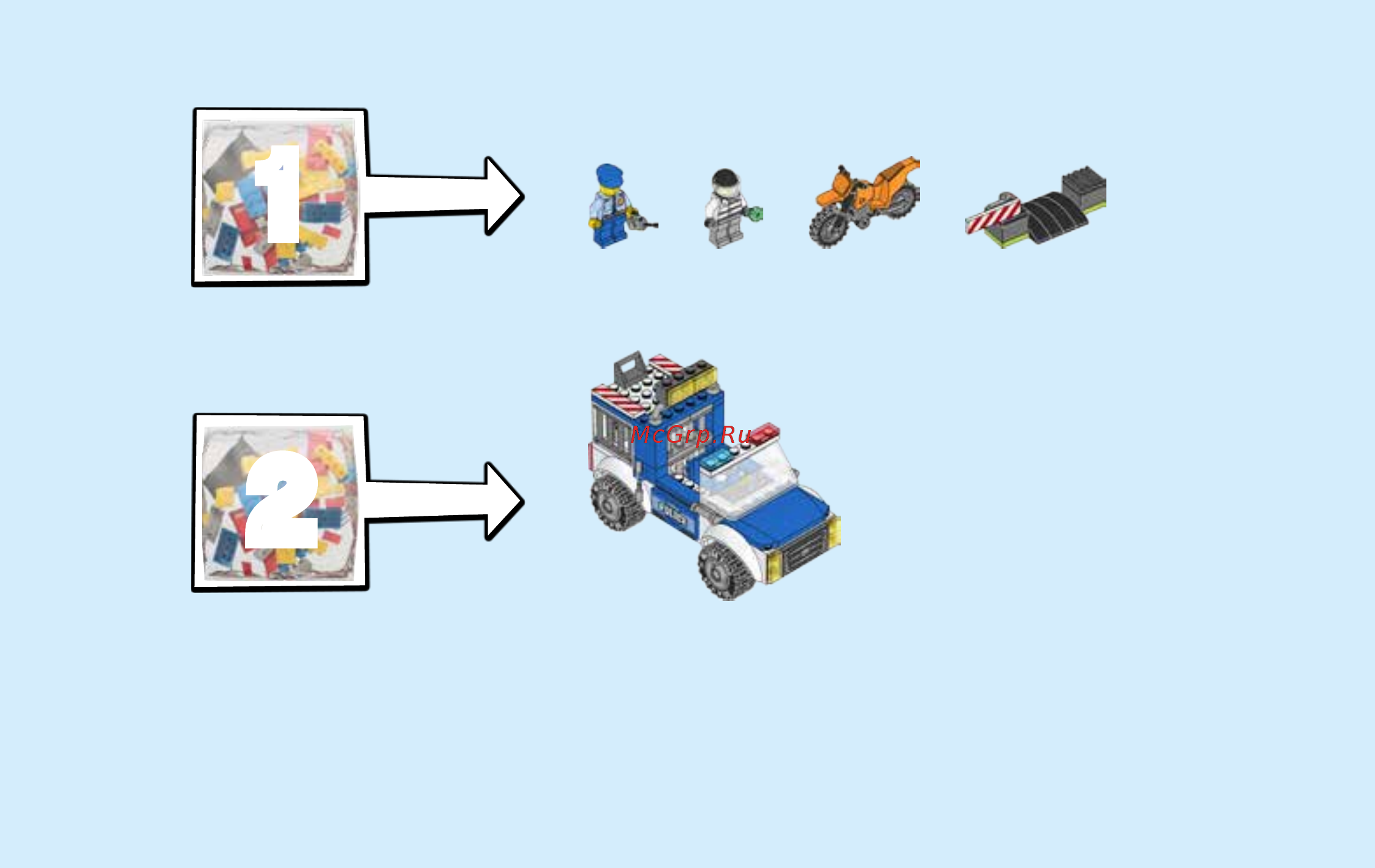 Lego Juniors 10735 Погоня на полицейском грузовике Инструкция по эксплуатации онлайн [3/48] 254958
