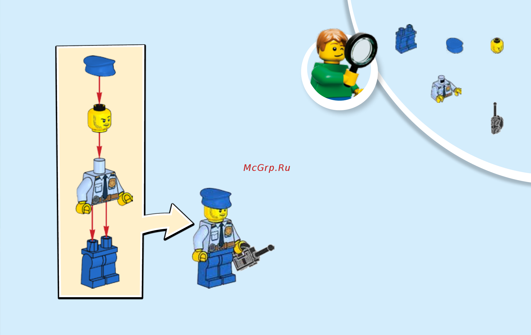 Lego Juniors 10735 Погоня на полицейском грузовике Инструкция по эксплуатации онлайн [5/48] 254958