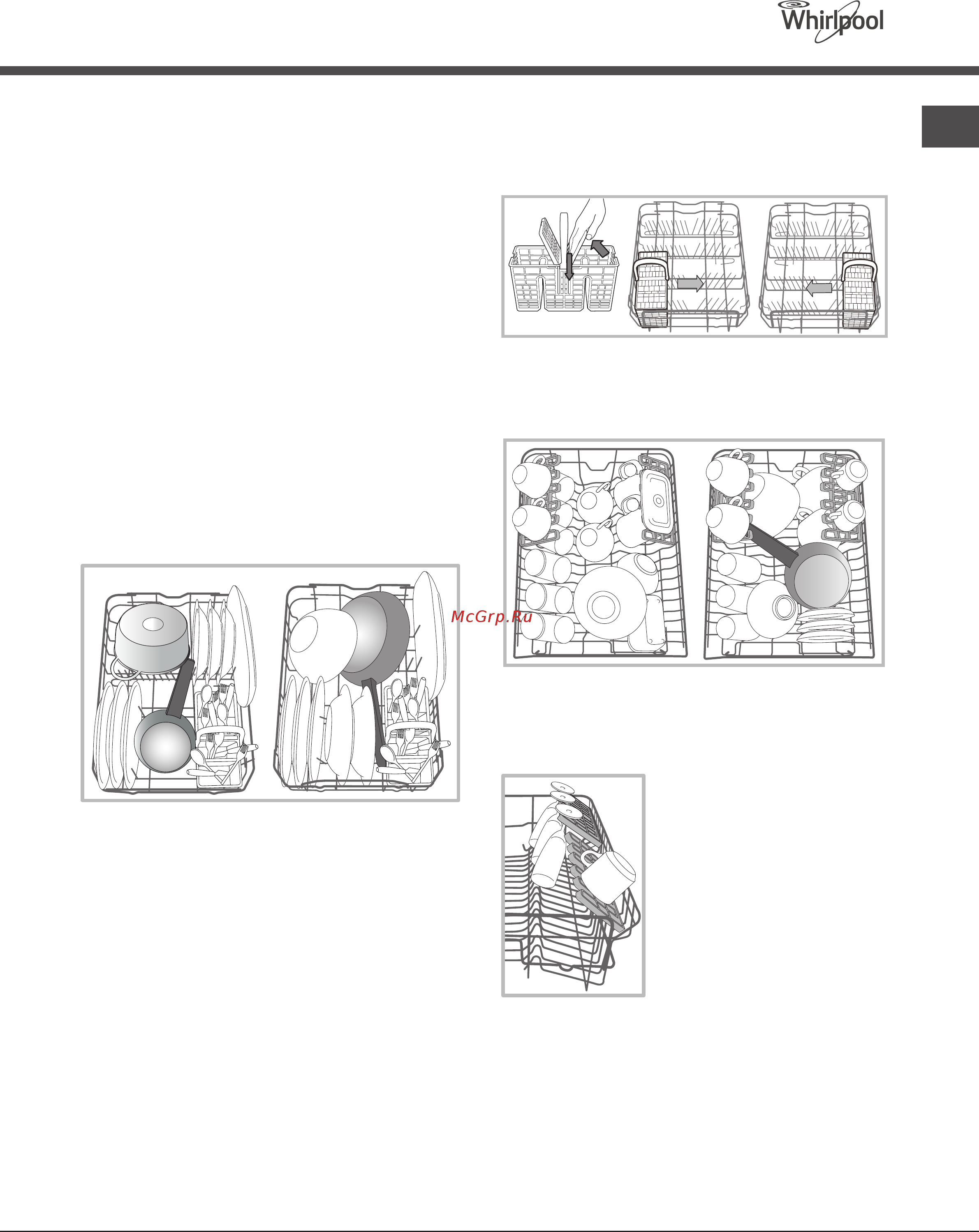 Whirlpool ADP 422 WH [31/84] Plnění košů