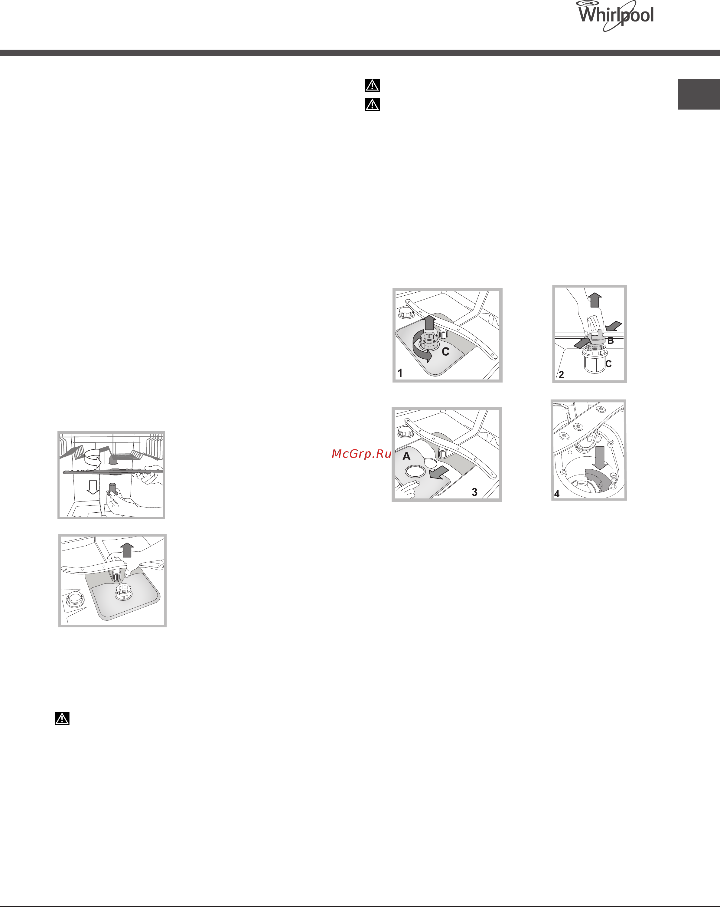 Whirlpool ADP 522 IX [25/84] Hooldus ja korrashoid