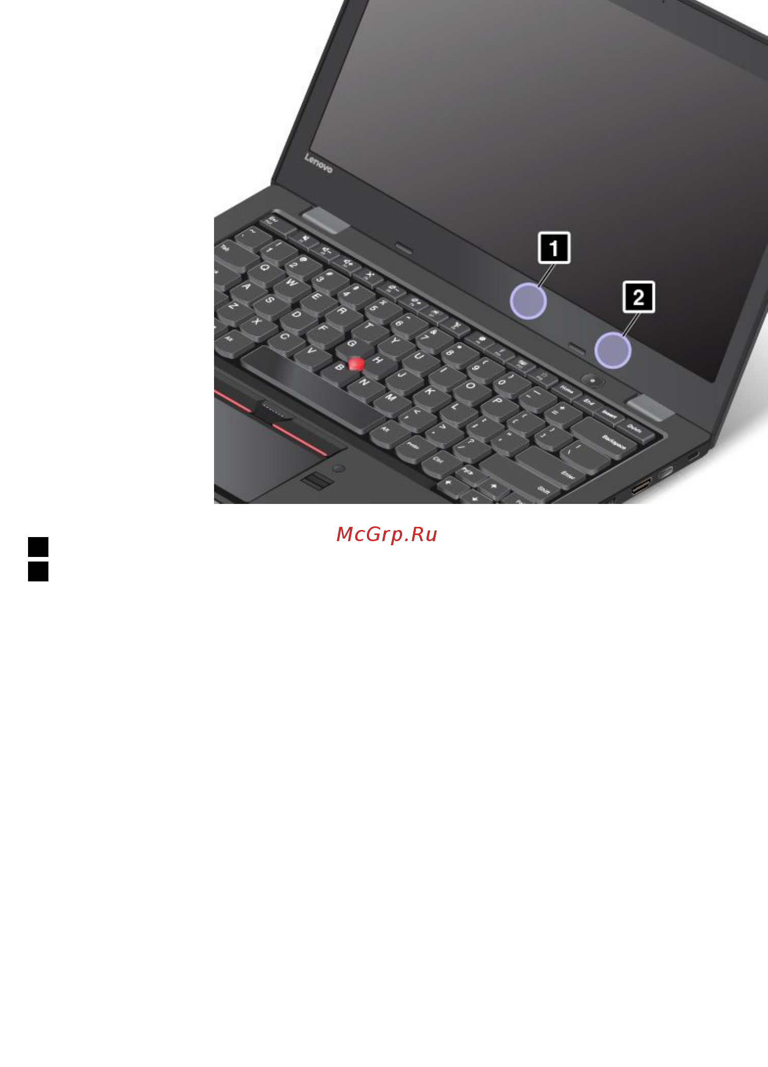 Lenovo ThinkPad 13, 20J1S01700 [132/152] Расположение антенн беспроводной связи ultraconnect