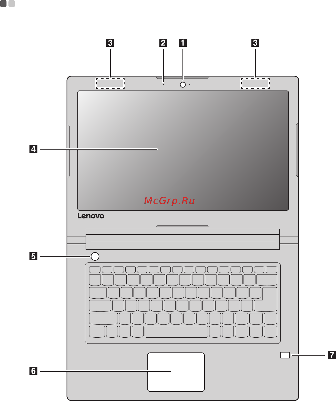 Lenovo V310-15IKB, 80T3001ERK [5/42] Вид сверху