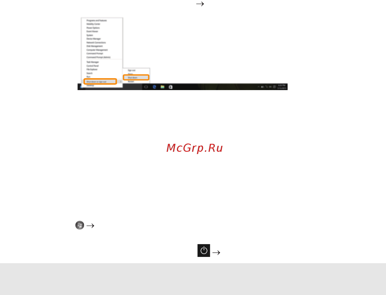 Lenovo V110-17IKB, 80V2000SRK [18/36] Перевод компьютера в спящий режим