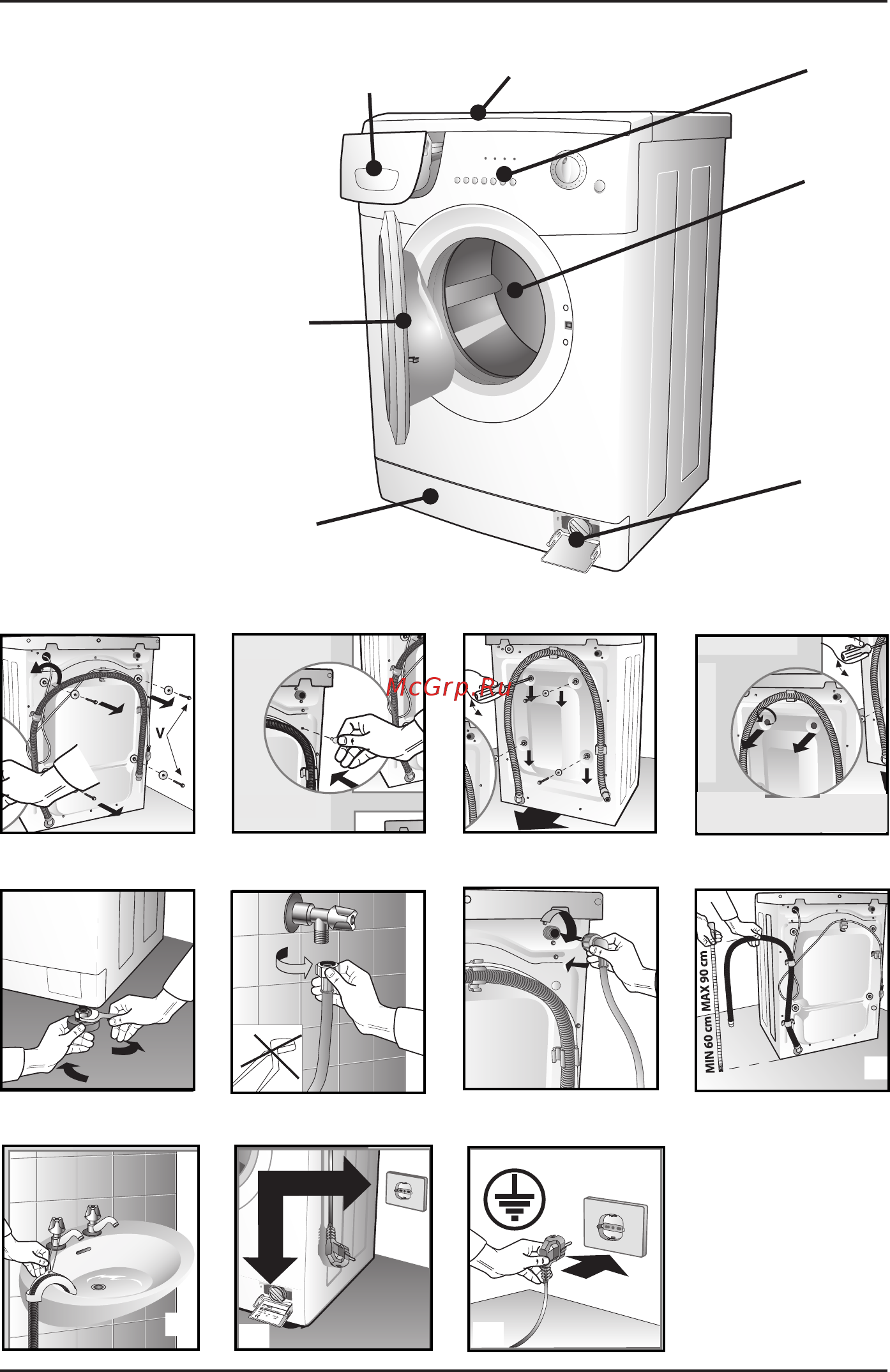 Korting KWD 55 F 1485 S [4/20] Эксплуатация стиральной машины