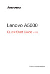 Lenovo A5000 white Инструкция по эксплуатации