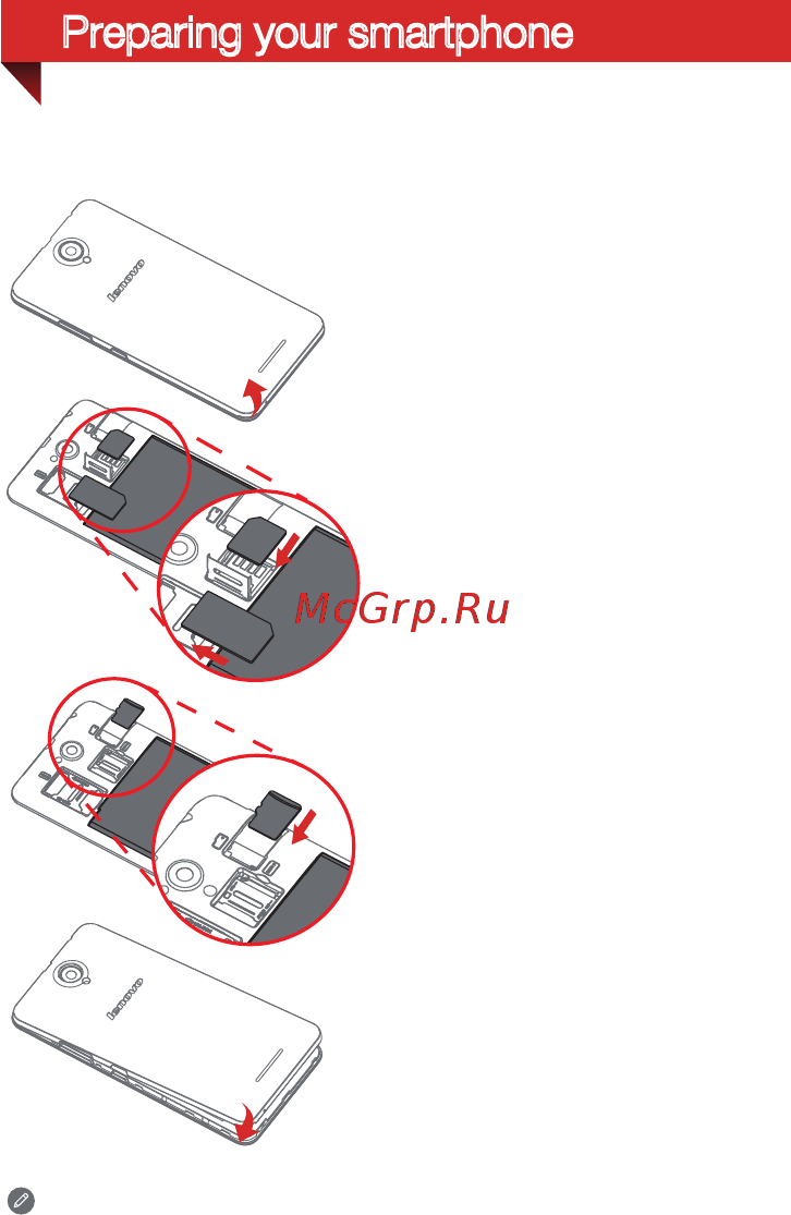 Lenovo A5000 2Sim 8Gb 3G [5/17] Preparing your smartphone