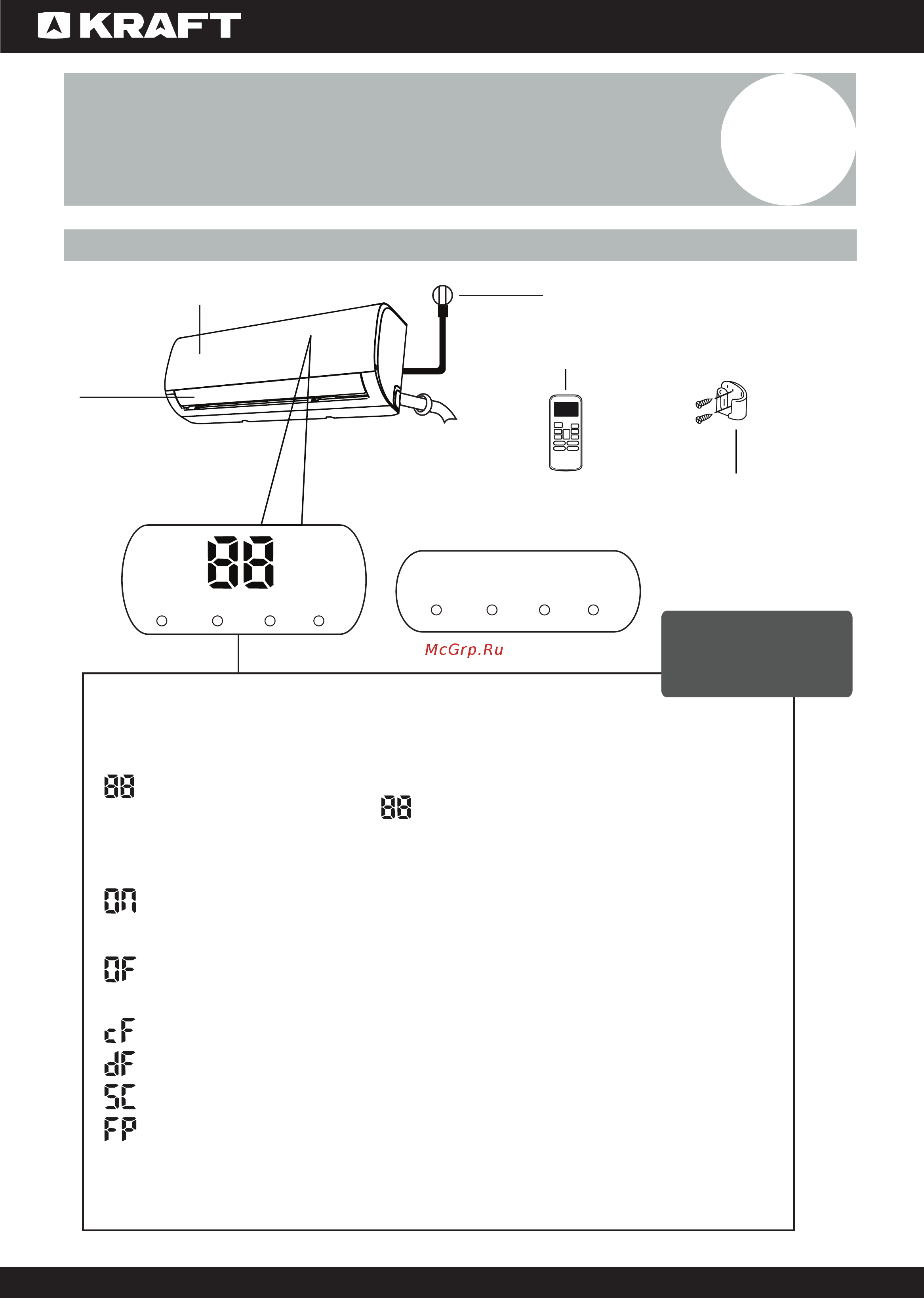 KRAFT KF-MSA-35 FW/B 12000 BTU FOREST [6/40] Особенности и характеристики
