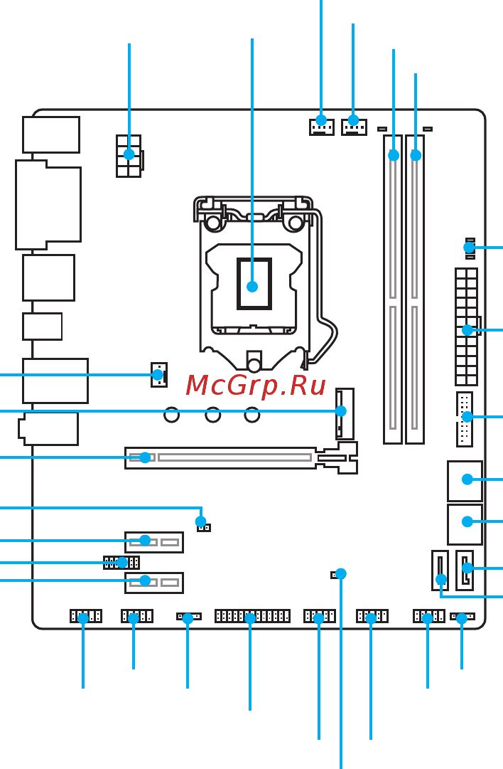 MSI B250M GAMING PRO [88/164] Компоненты материнской платы