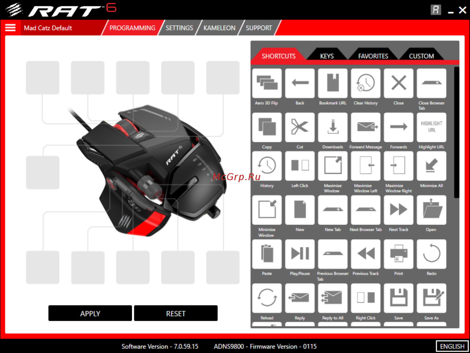 Madcatz R.A.T.6  black-red USB Инструкция по эксплуатации онлайн [12/40] 256610