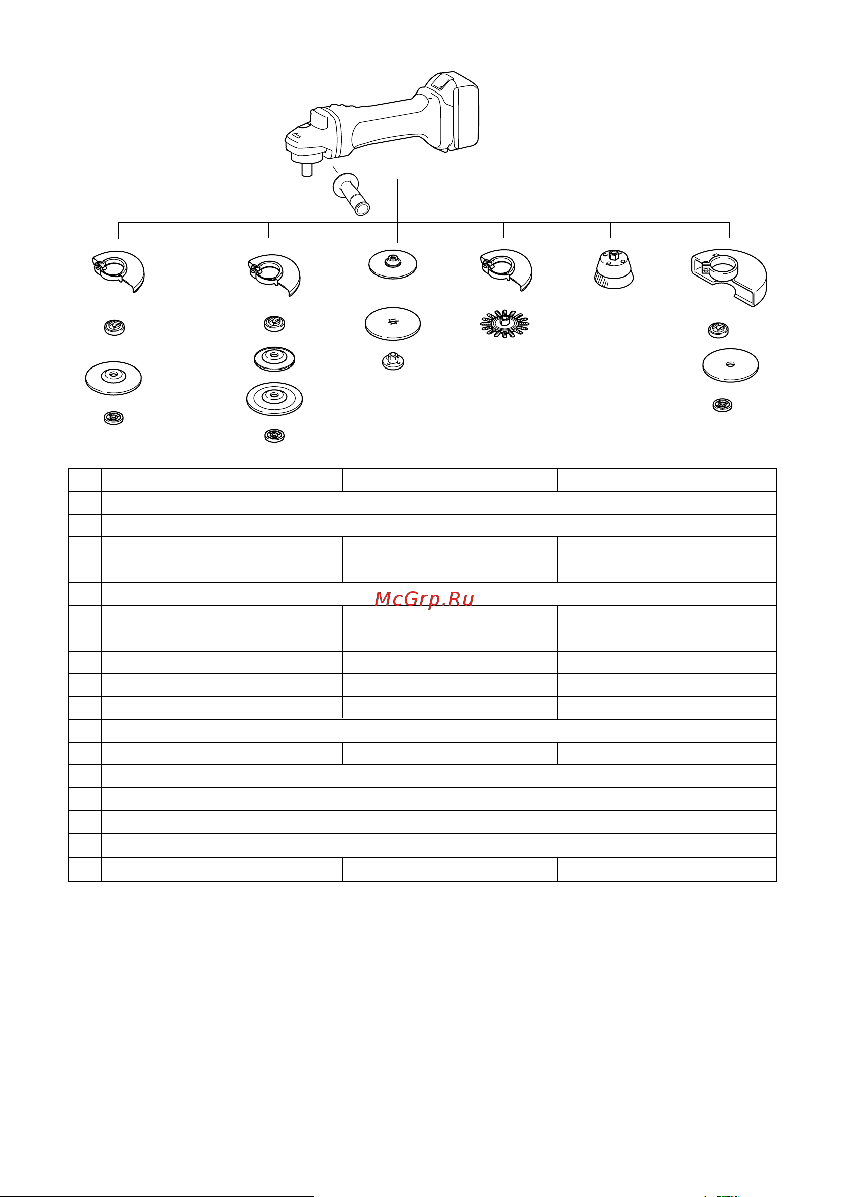 Makita УШМ (болгарка) DGA505Z +Сумка PGH-170100 [93/96] Примечание