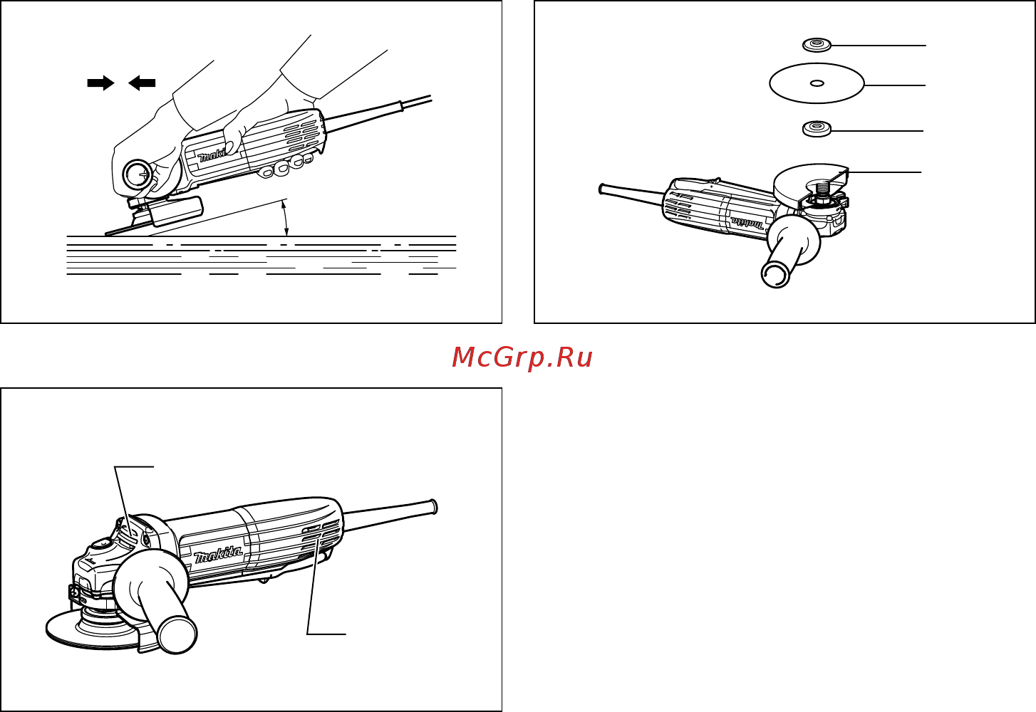 Makita GA5034 Инструкция по эксплуатации онлайн [3/72] 256707