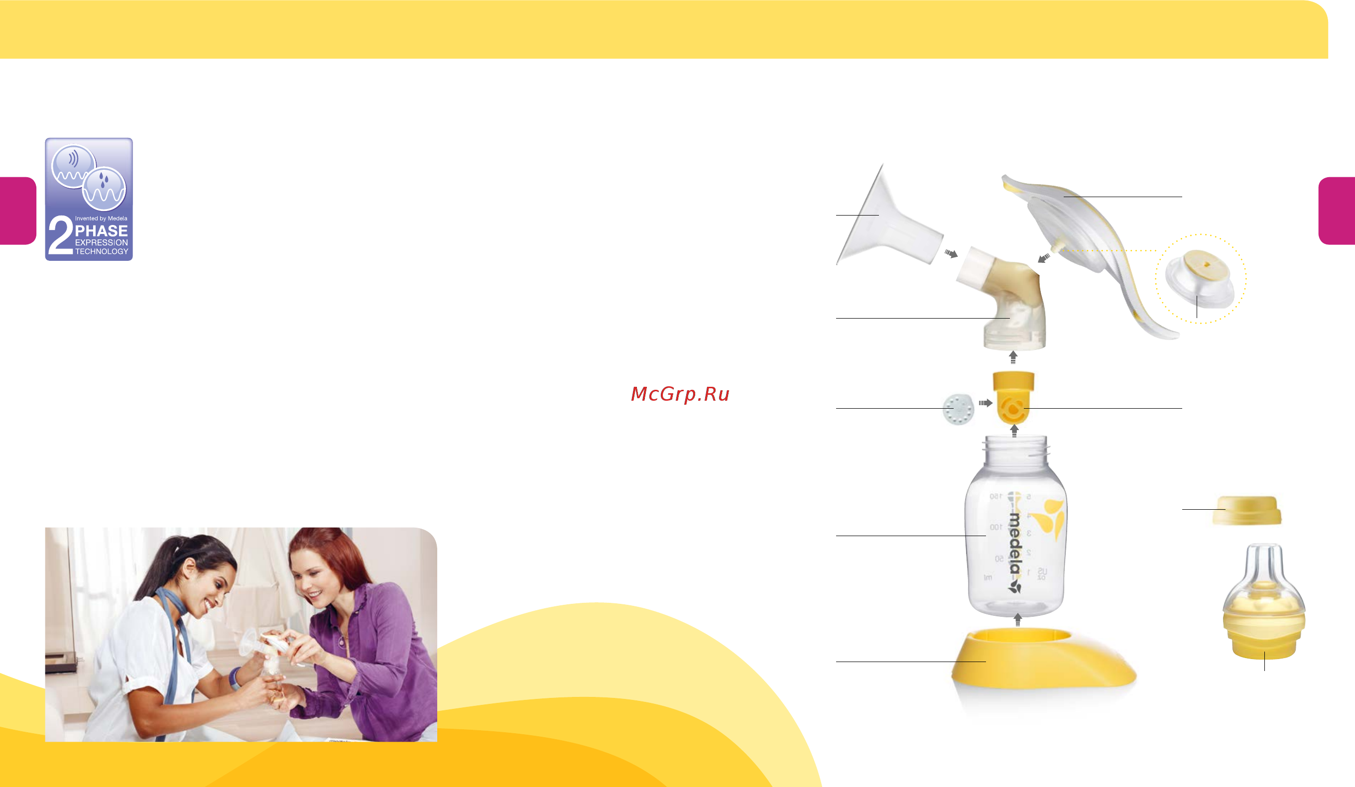Medela Harmony+ соска Calma [20/73] Части устройства