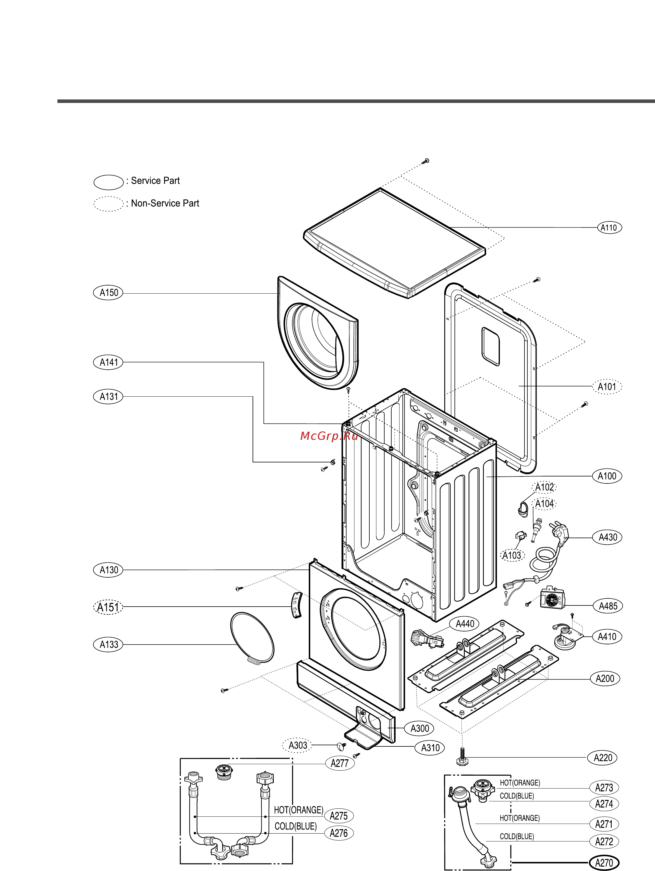 LG WD-12200 ND [31/34] Exploded view