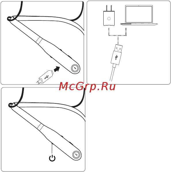 Motorola Verve Rider+ черно-оранжевые с микрофоном [3/14] Step 1 charge up power on