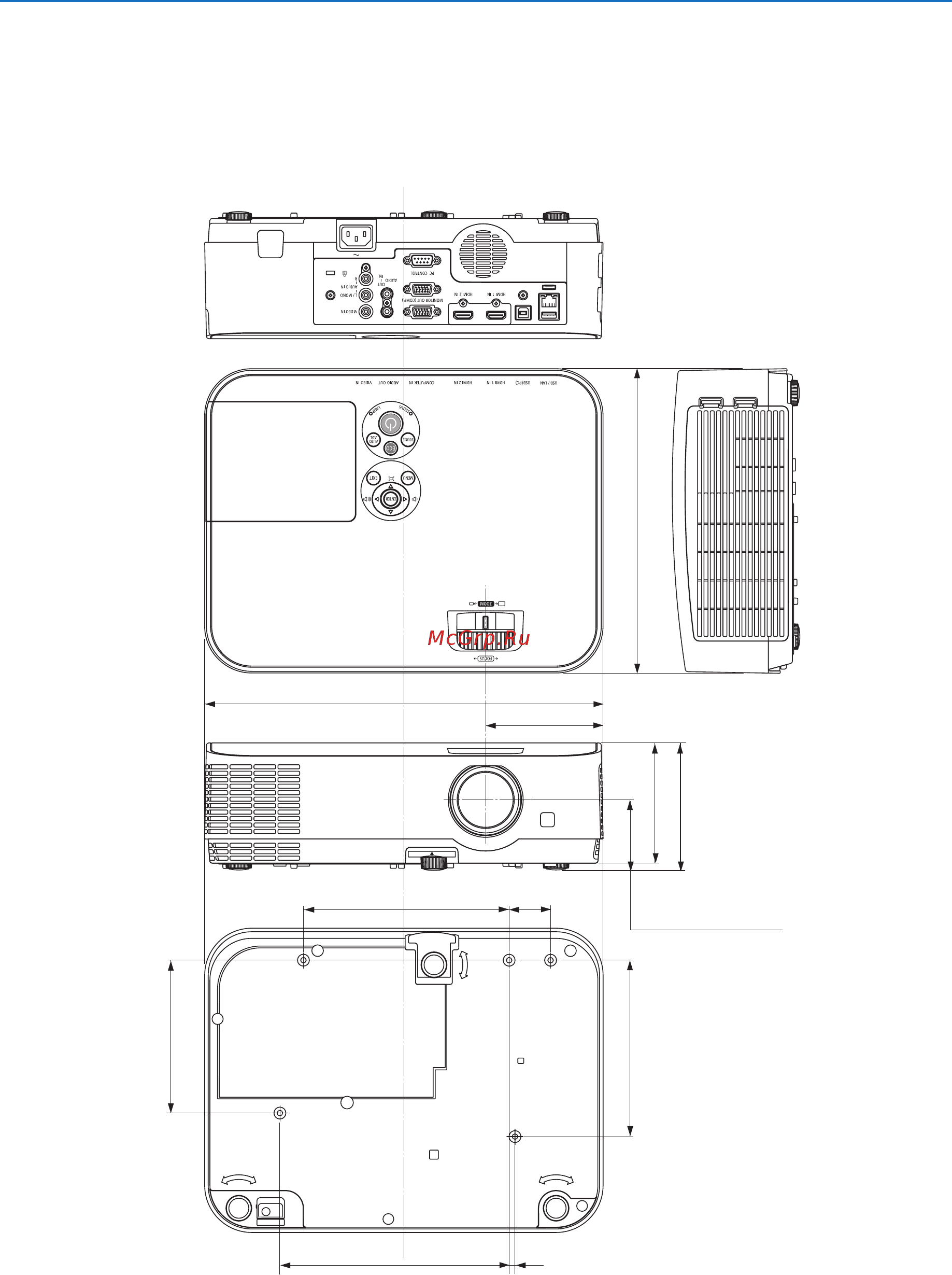 Nec ME361W (ME361WG) [124/133] ❸ габаритные размеры корпуса