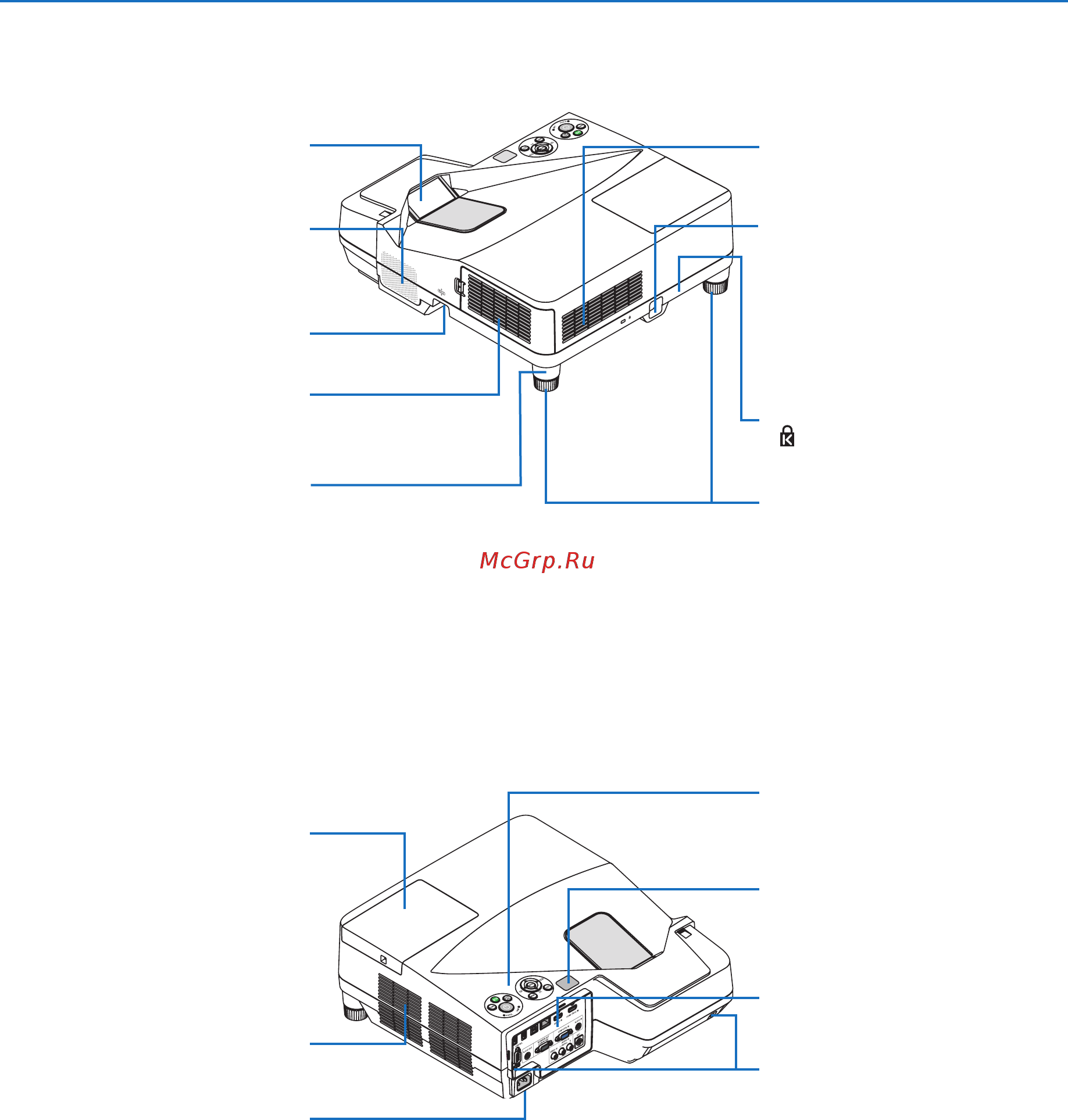 Nec UM351W (UM351WG+WMUM351WG-WKUM351WG-WM) [15/152] 3 название деталей проектора